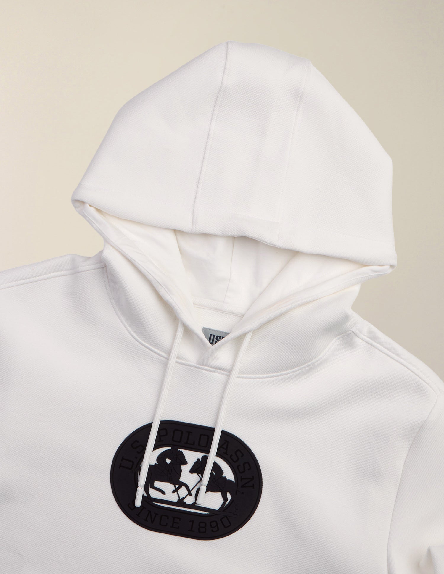 Brand Embossed Regular Fit Sweatshirt Ivory - U.S. Polo Assn. India | Large