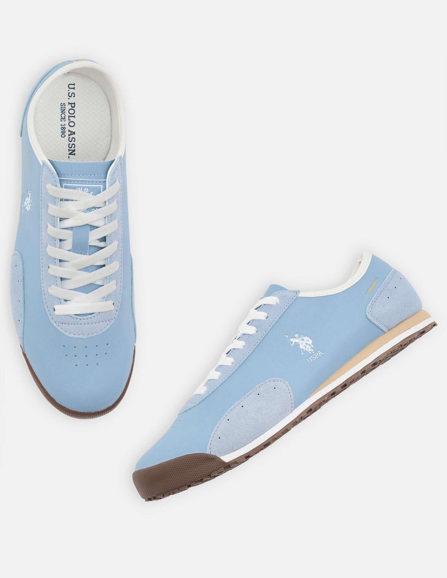 Round Toe Chukker 6 Suede Sneakers Light Blue - U.S. Polo Assn. India | Large