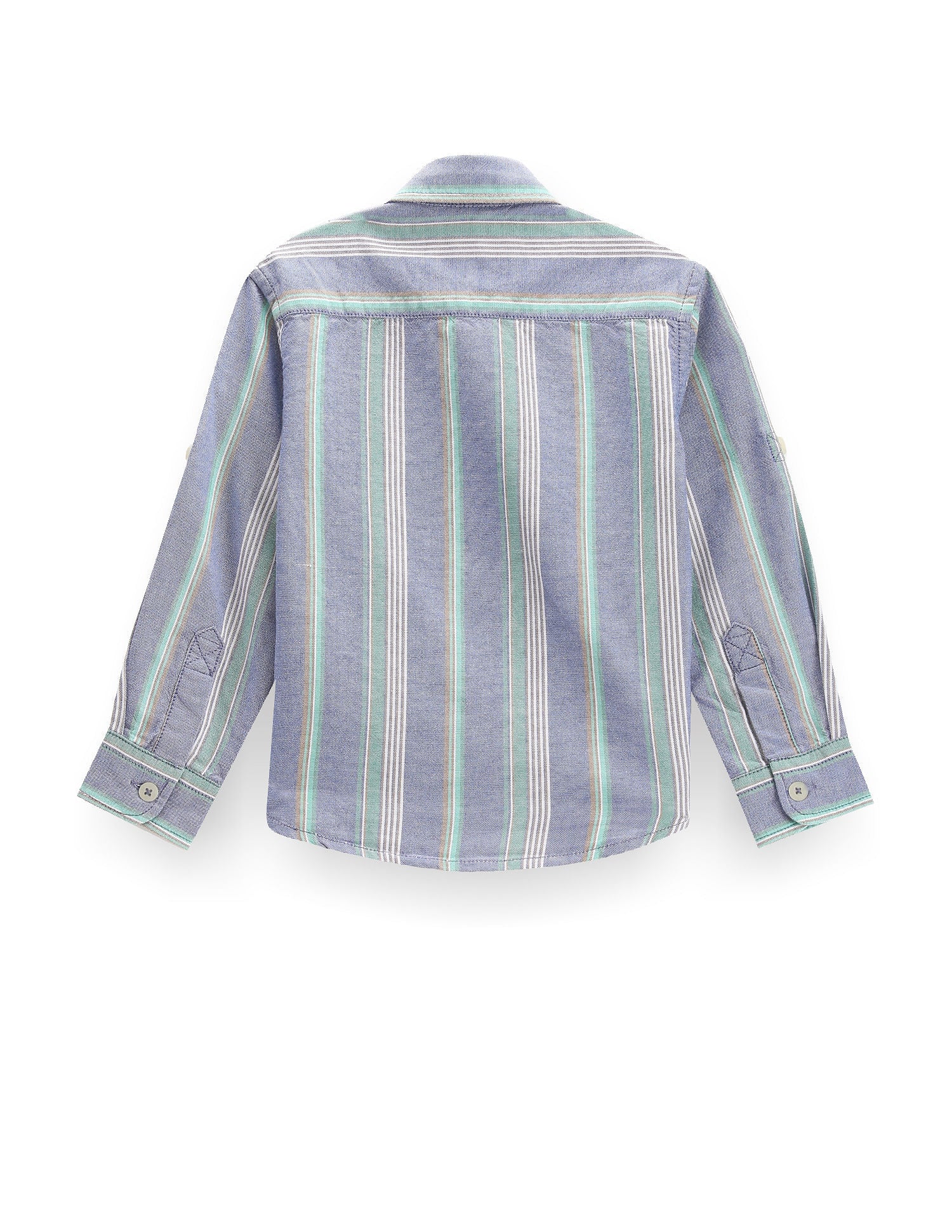 Boys Vertical Stripe Super Slim Fit Shirt Light Blue - U.S. POLO ASSN. | Large