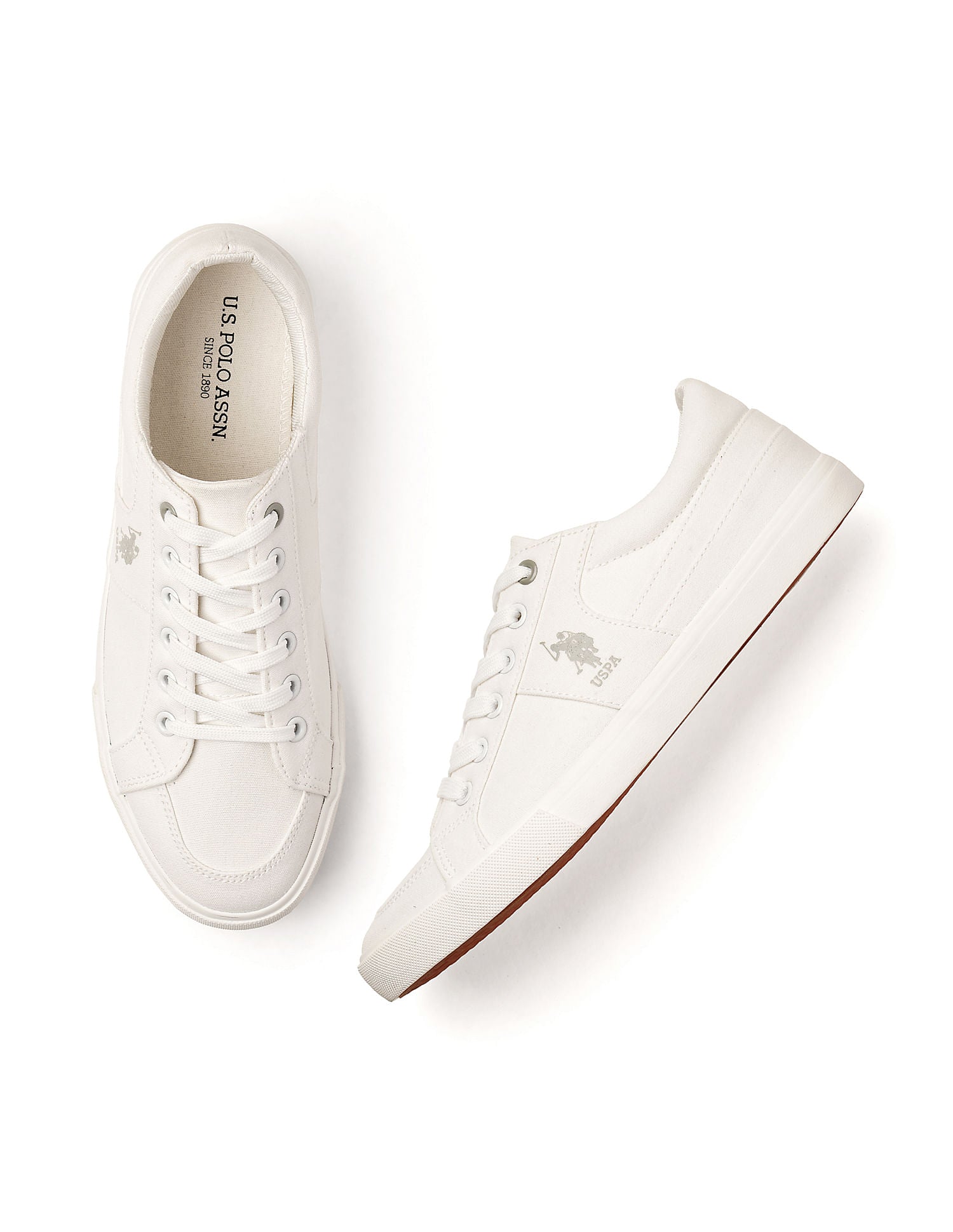 Men Clarkin Textured Sneakers White - U.S. POLO ASSN. | Large