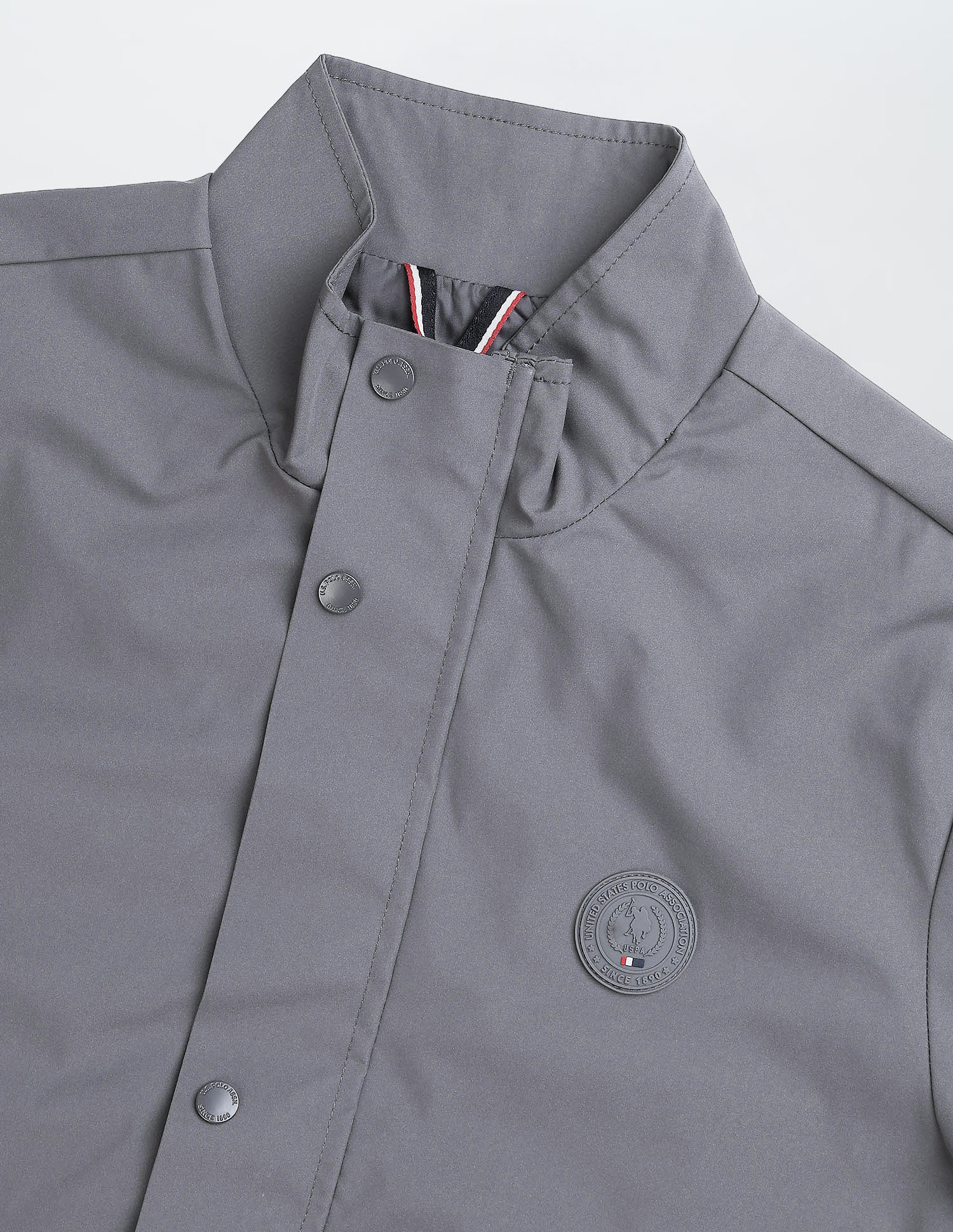 Solid Pattern Windcheater Jacket Grey - U.S. Polo Assn. India | Large