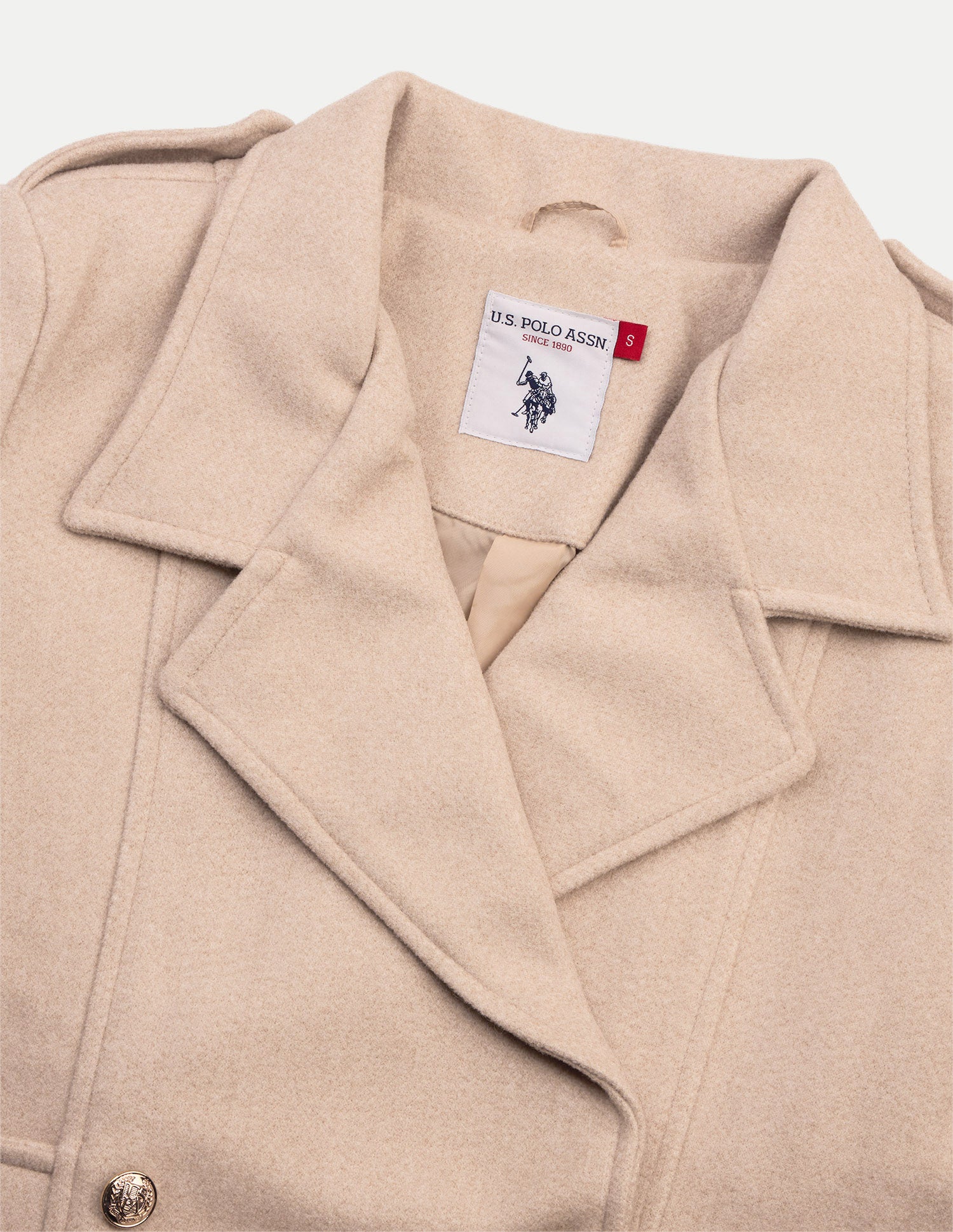 Double Breasted Blazer Jacket Beige - U.S. Polo Assn. India | Large