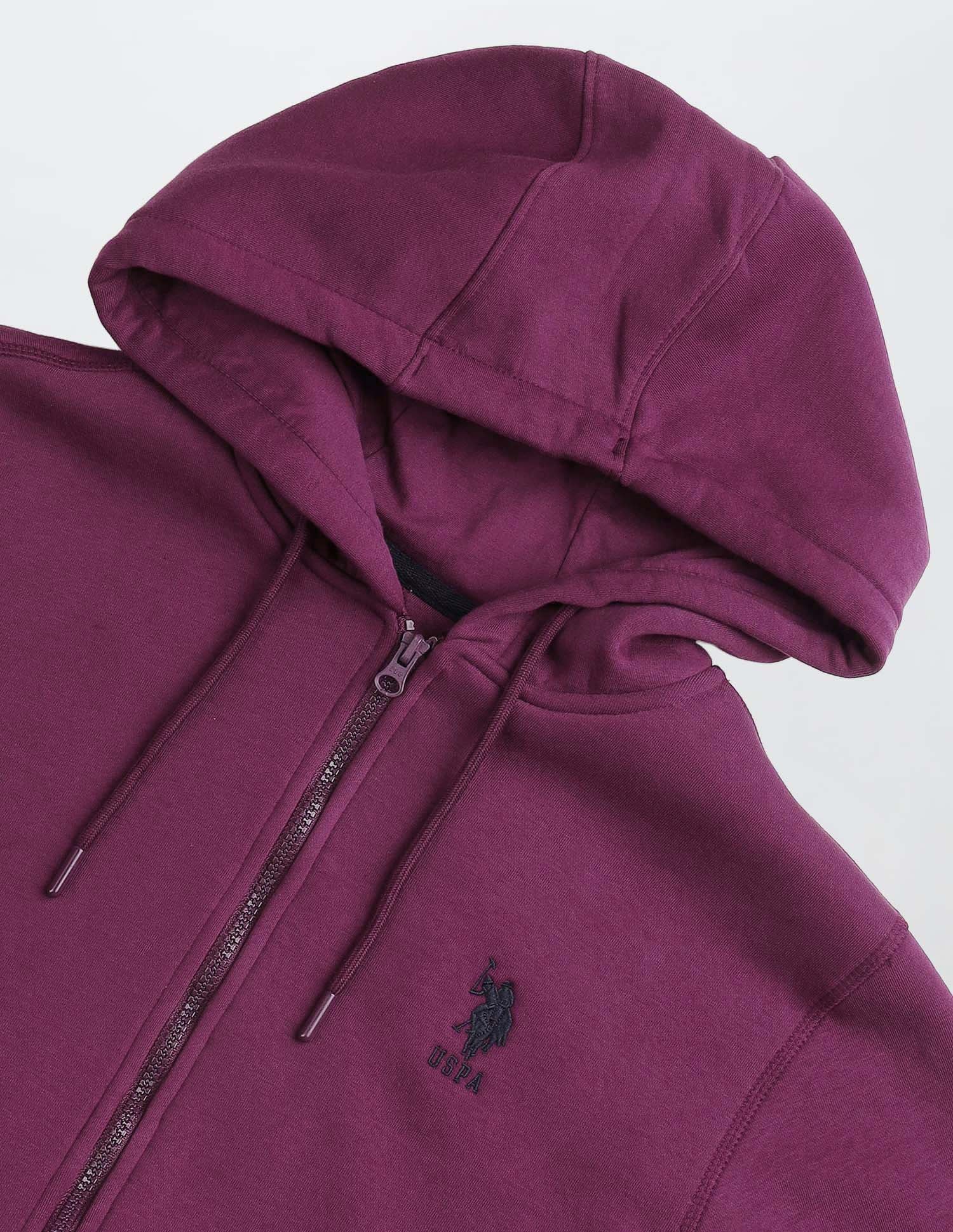 Solid Regular Fit Sweatshirt Violet - U.S. POLO ASSN. | Large