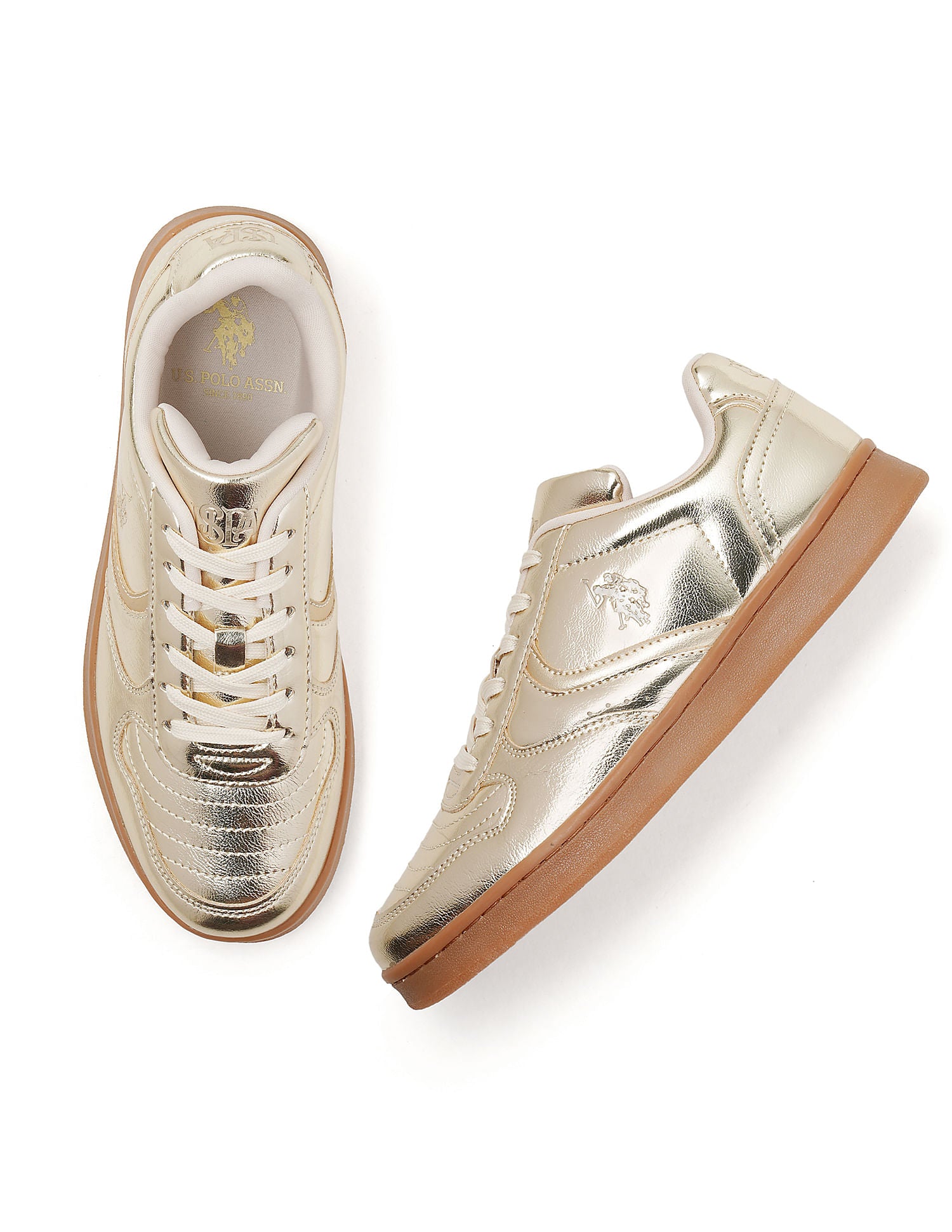 Colour Block Livia Sneakers Gold - U.S. POLO ASSN. | Large