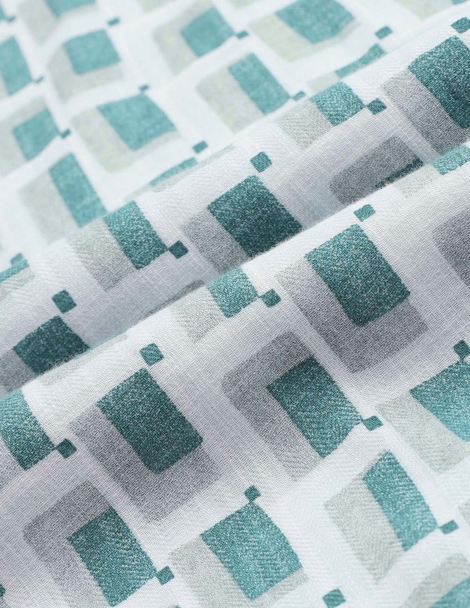 Geometric Printed Pure Cotton Shirt Green - U.S. POLO ASSN. | Large