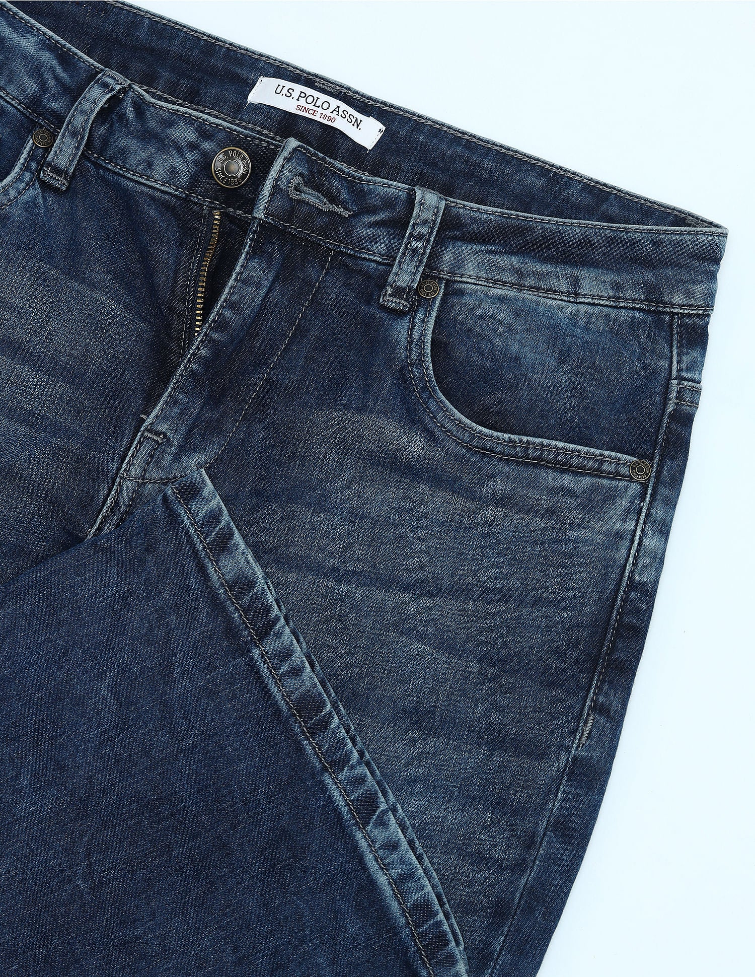 Mid Rise Boot Cut Jeans Dark Blue - U.S. Polo Assn. India | Large
