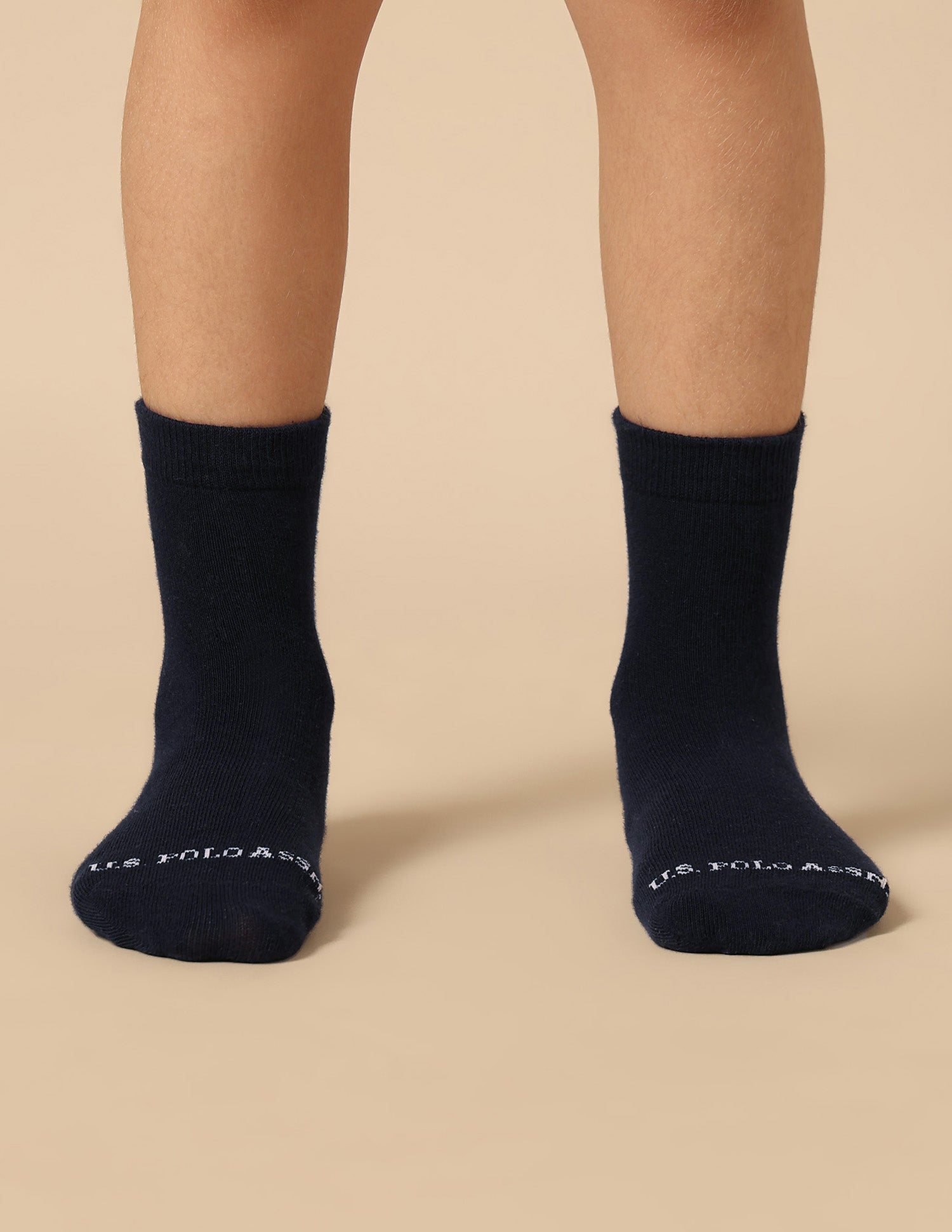 Boys High-Ankle Length KS002 Socks - Pack Of 3 Blue - U.S. POLO ASSN. | Large