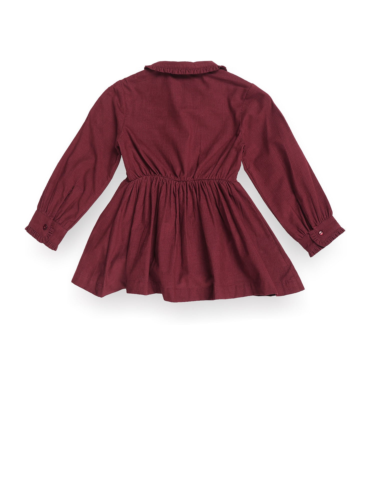 Girls Long Sleeve Corduroy Dress Maroon - U.S. POLO ASSN. | Large