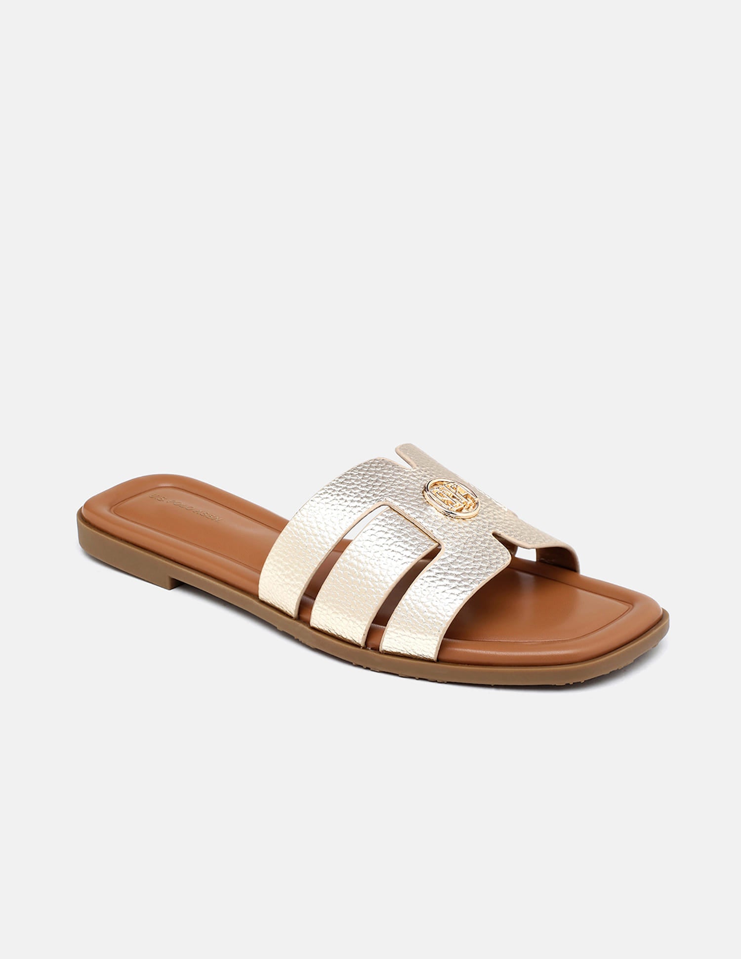Textured Lucien Sandals Gold - U.S. Polo Assn. India | Large
