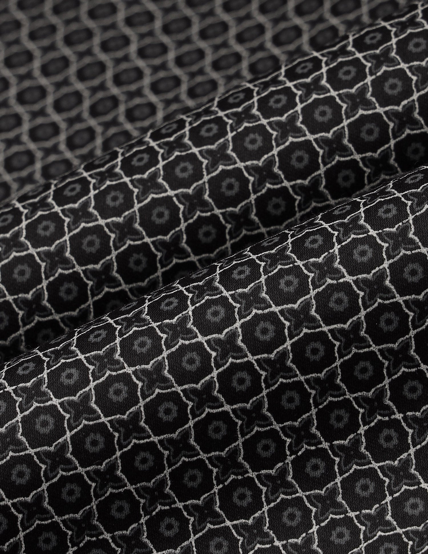 Geometric Printed Satin Shirt Black - U.S. Polo Assn. India | Large