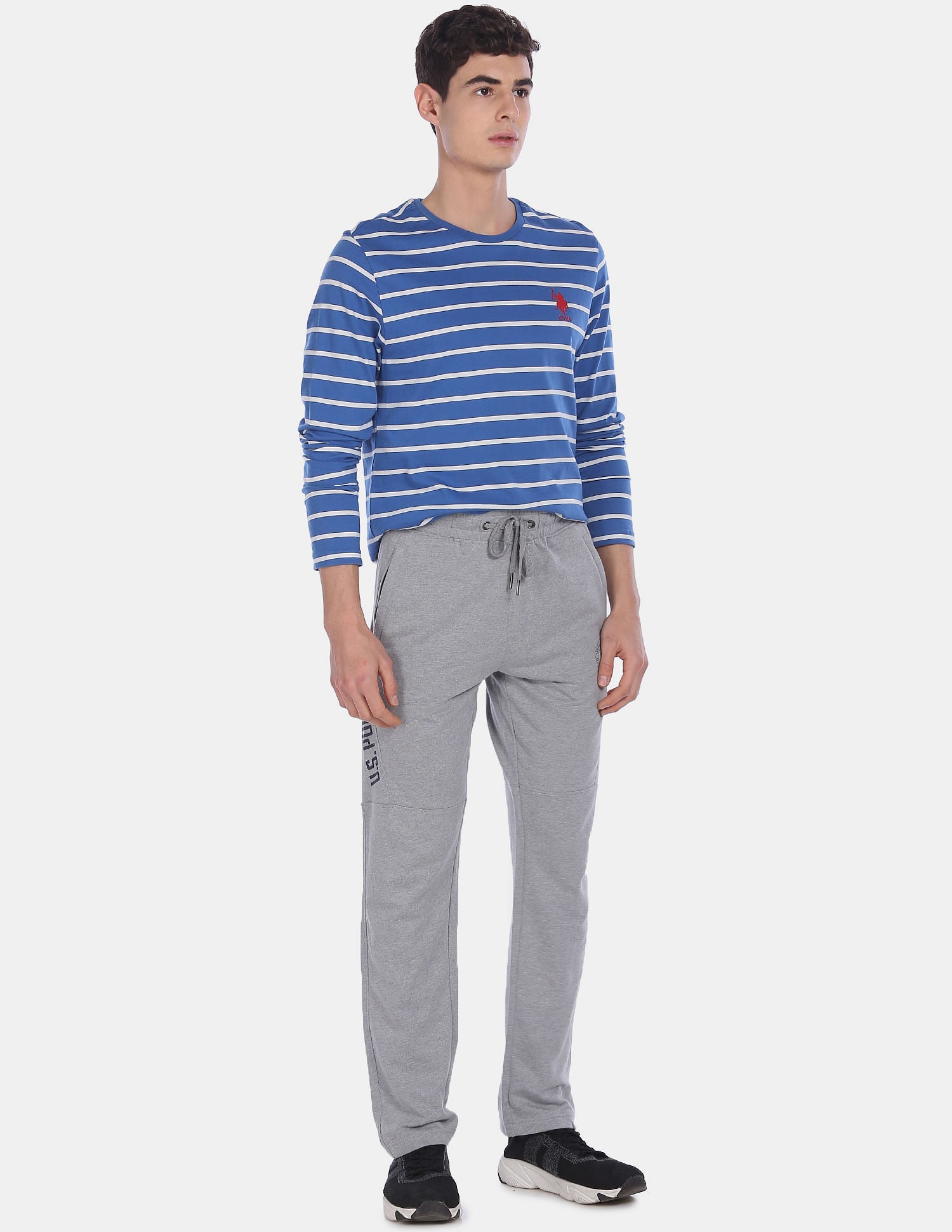 Comfort Fit Stripe Cotton I689 Lounge T-Shirt - Pack Of 1 Blue - U.S. POLO ASSN. | Large