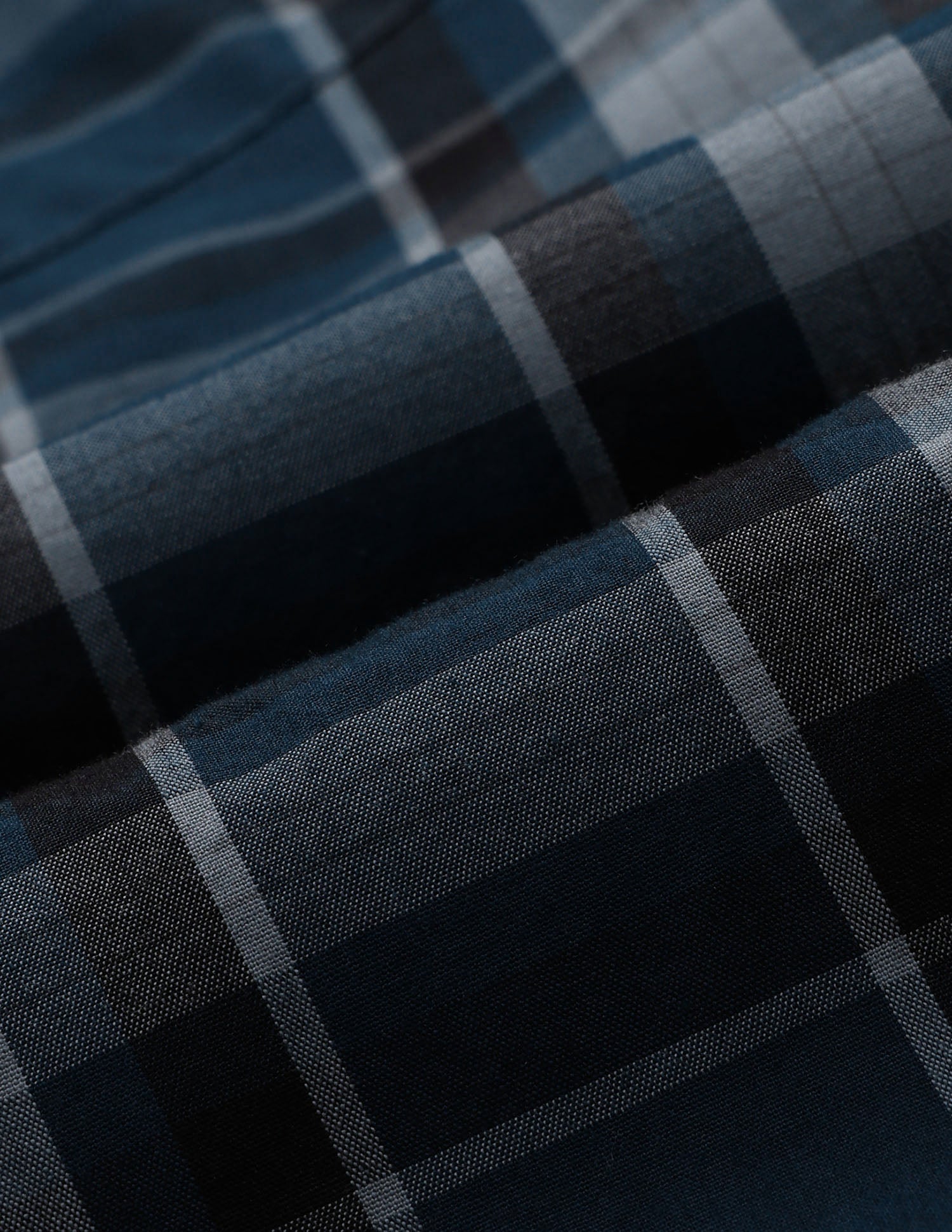 Plaid Checked Poplin Shirt Dark Blue - U.S. Polo Assn. India | Large
