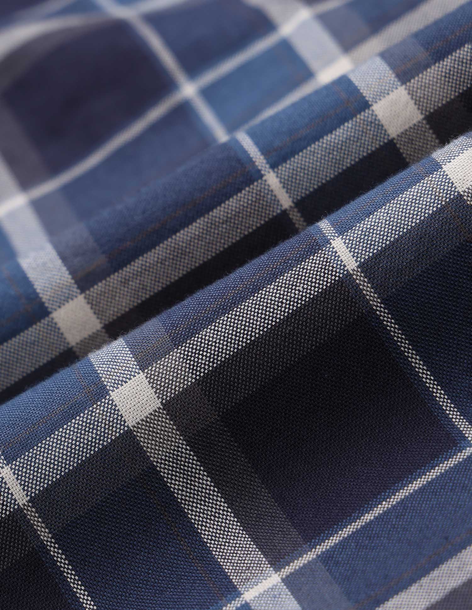 Tartan Checked Pure Cotton Shirt Navy - U.S. Polo Assn. India | Large