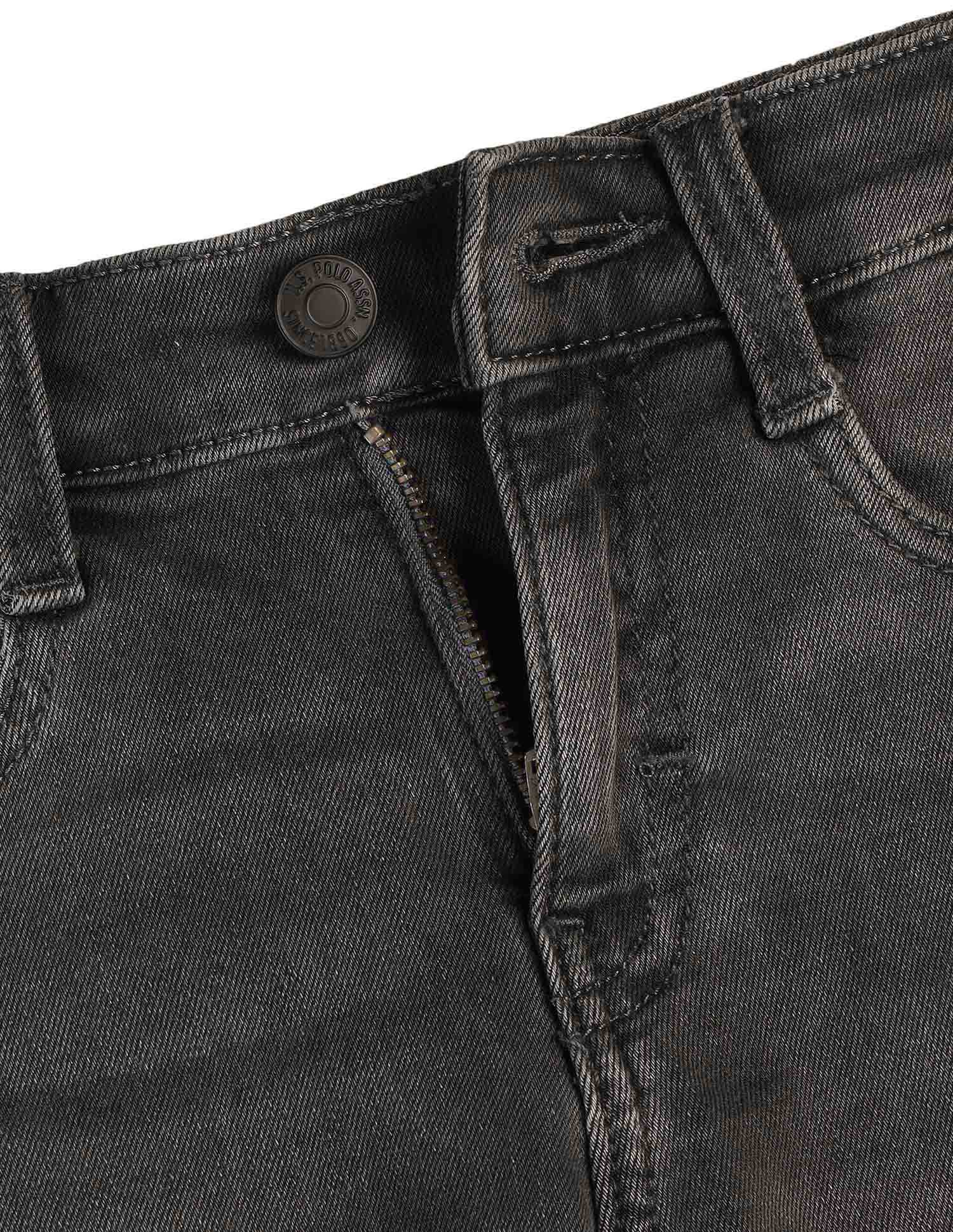 Boys Relaxed Fit Mid Rise Shorts Grey - U.S. POLO ASSN. | Large