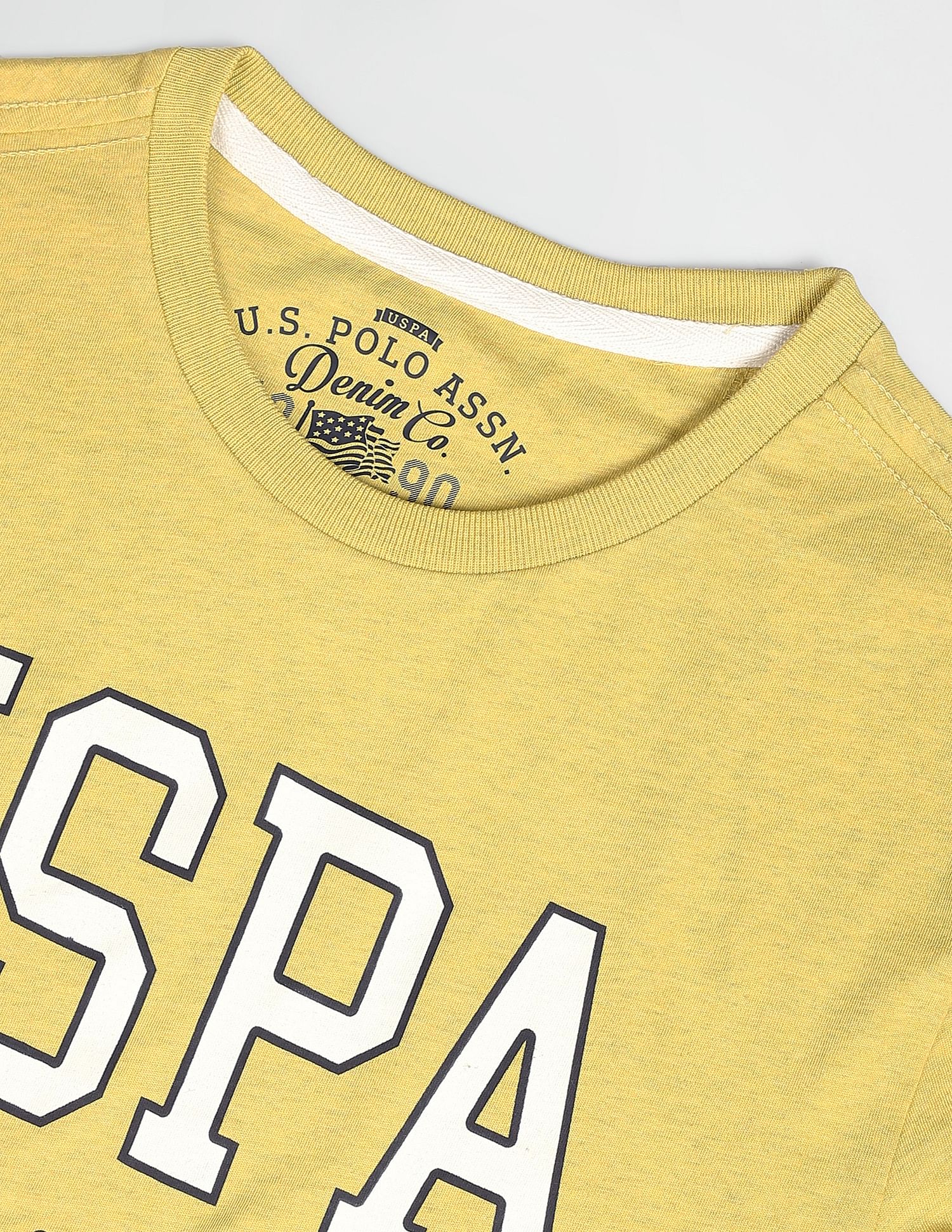 Heathered Varsity T-Shirt Yellow - U.S. Polo Assn. India | Large