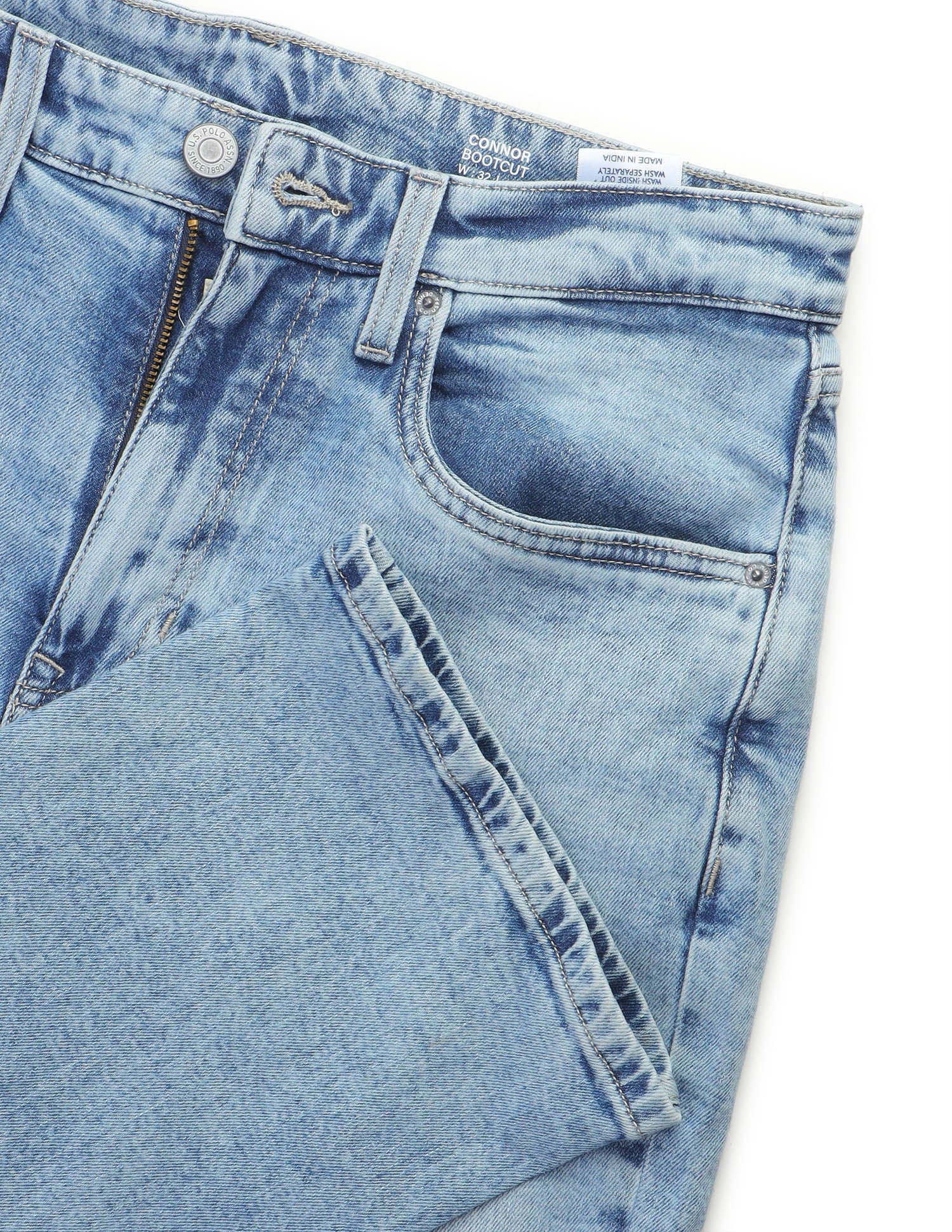 Connor Bootcut Fit Blue Jeans Light Blue - U.S. Polo Assn. India | Large