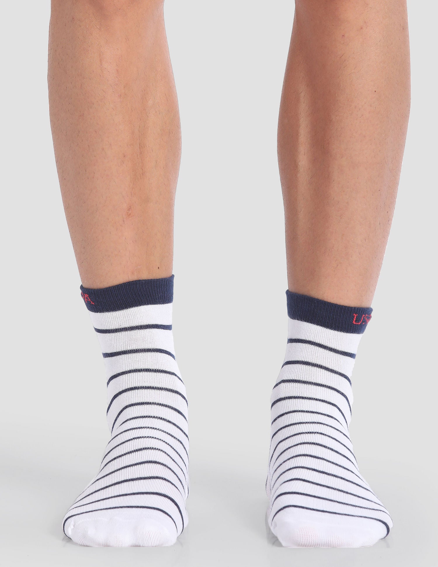 Ankle Length I646 Socks - Pack Of 3 White - U.S. Polo Assn. India | Large