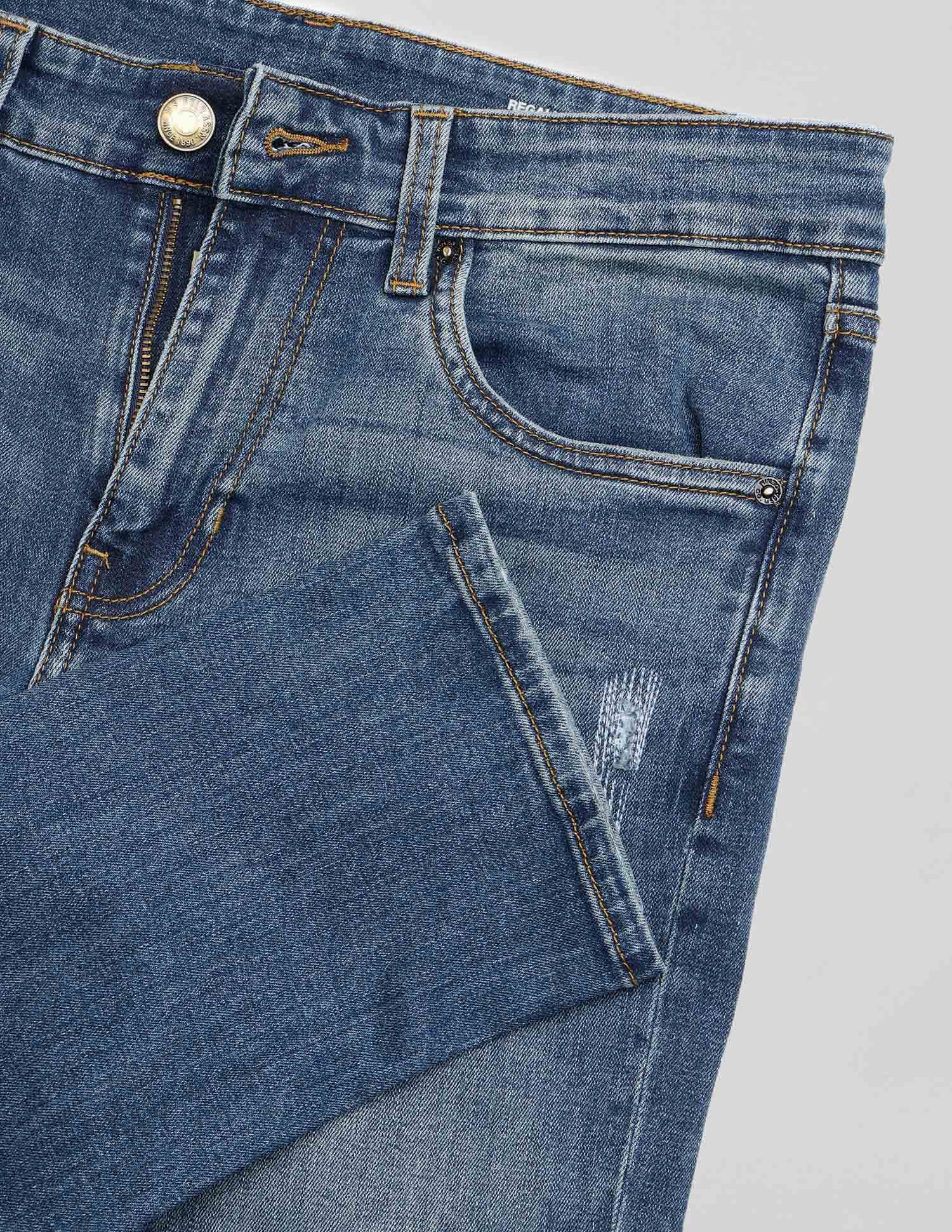 Regallo Skinny Fit Blue Jeans Mid Wash - U.S. POLO ASSN. | Large