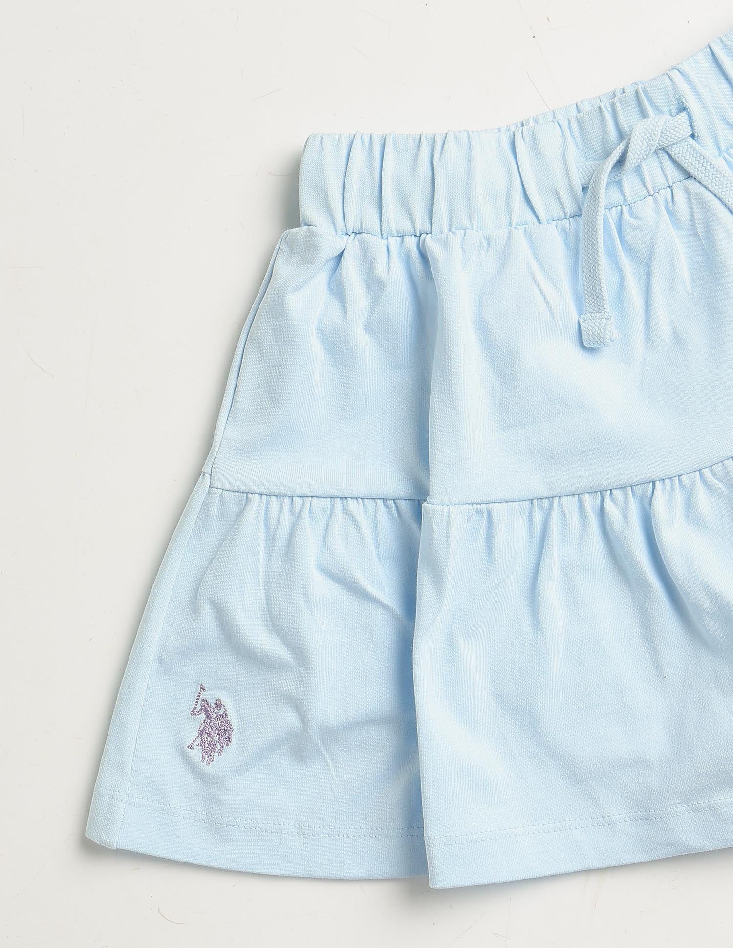 Mid Rise Tiered Skirt Blue - U.S. Polo Assn. India | Large