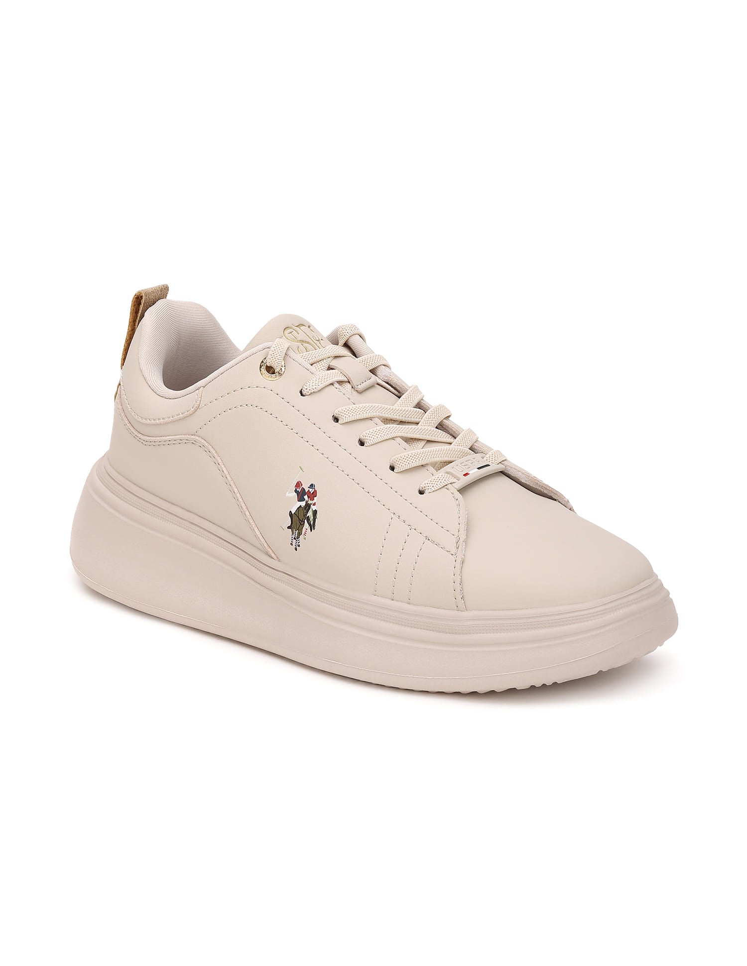 Minimal Logo Ariel Sneakers Beige - U.S. Polo Assn. India | Large