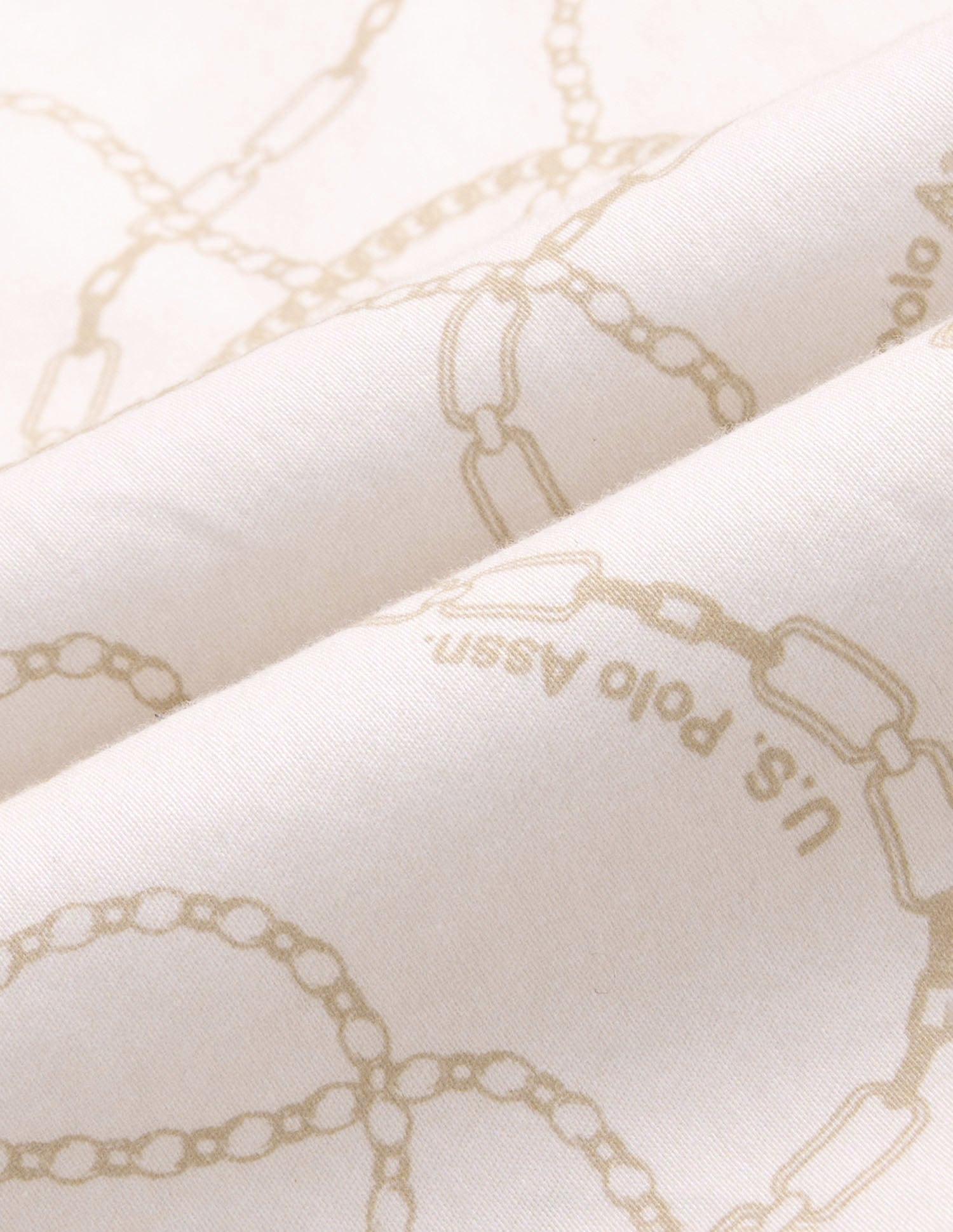 Boys All Over Printed Satin Shirt Off White - U.S. POLO ASSN. | Large