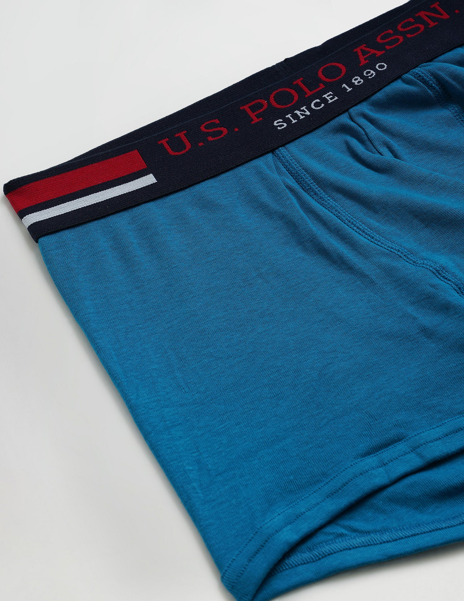 Pure Cotton Contrast Waist I641 Trunks - Pack Of 1 Blue - U.S. Polo Assn. India | Large