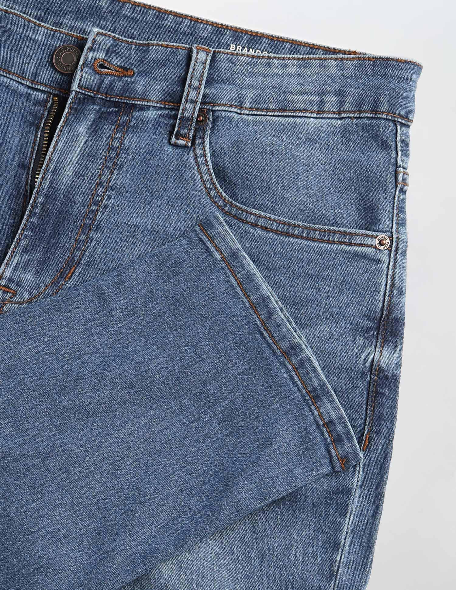 Brandon Slim Tapered Fit Blue Jeans Blue - U.S. Polo Assn. India | Large