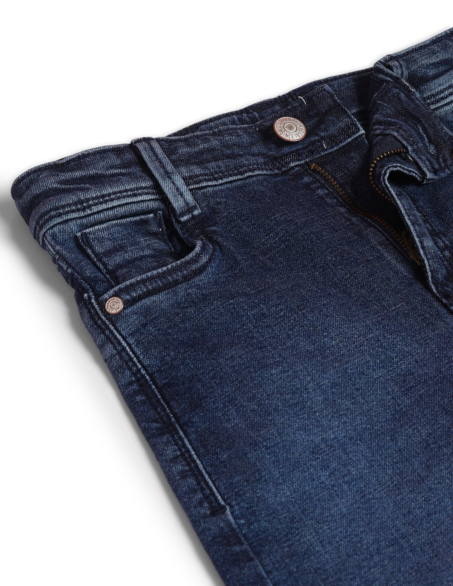 Girls Mid Rise Flared Fit Jeans Dark Blue - U.S. POLO ASSN. | Large