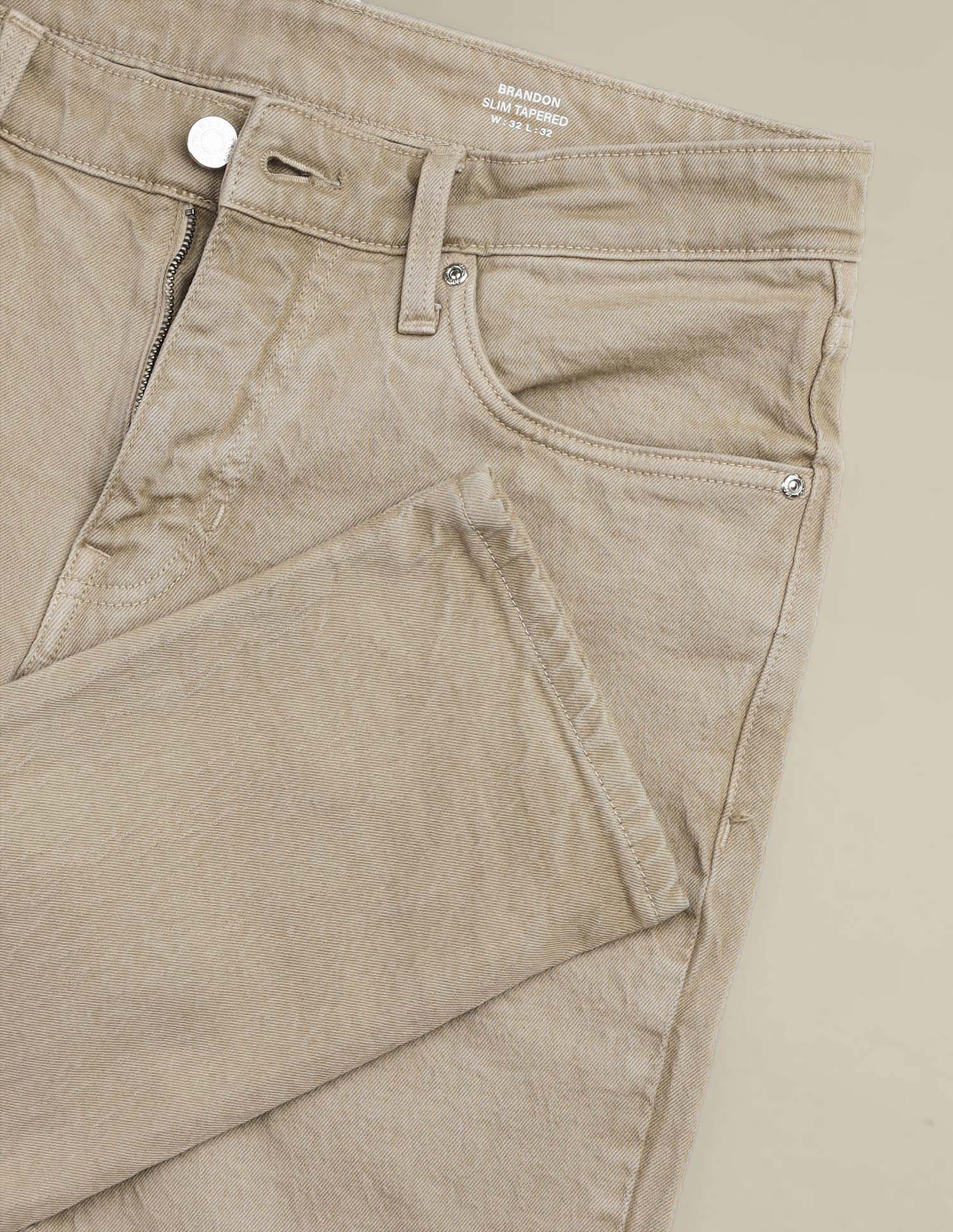 Brandon Slim Tapered Fit Beige Jeans Stone - U.S. POLO ASSN. | Large