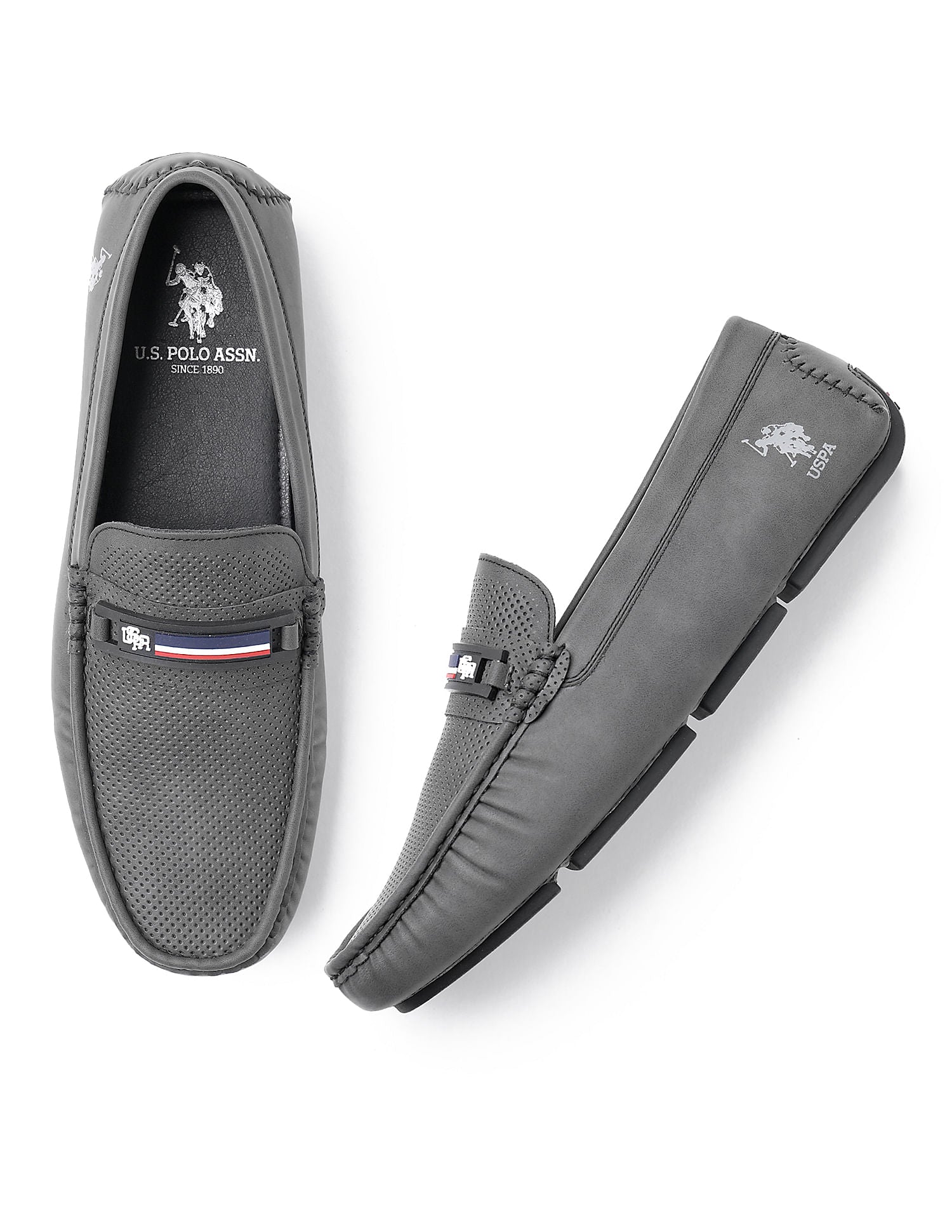 Men Solid Barnes 3.0 Slip On Shoes Black - U.S. Polo Assn. India | Large