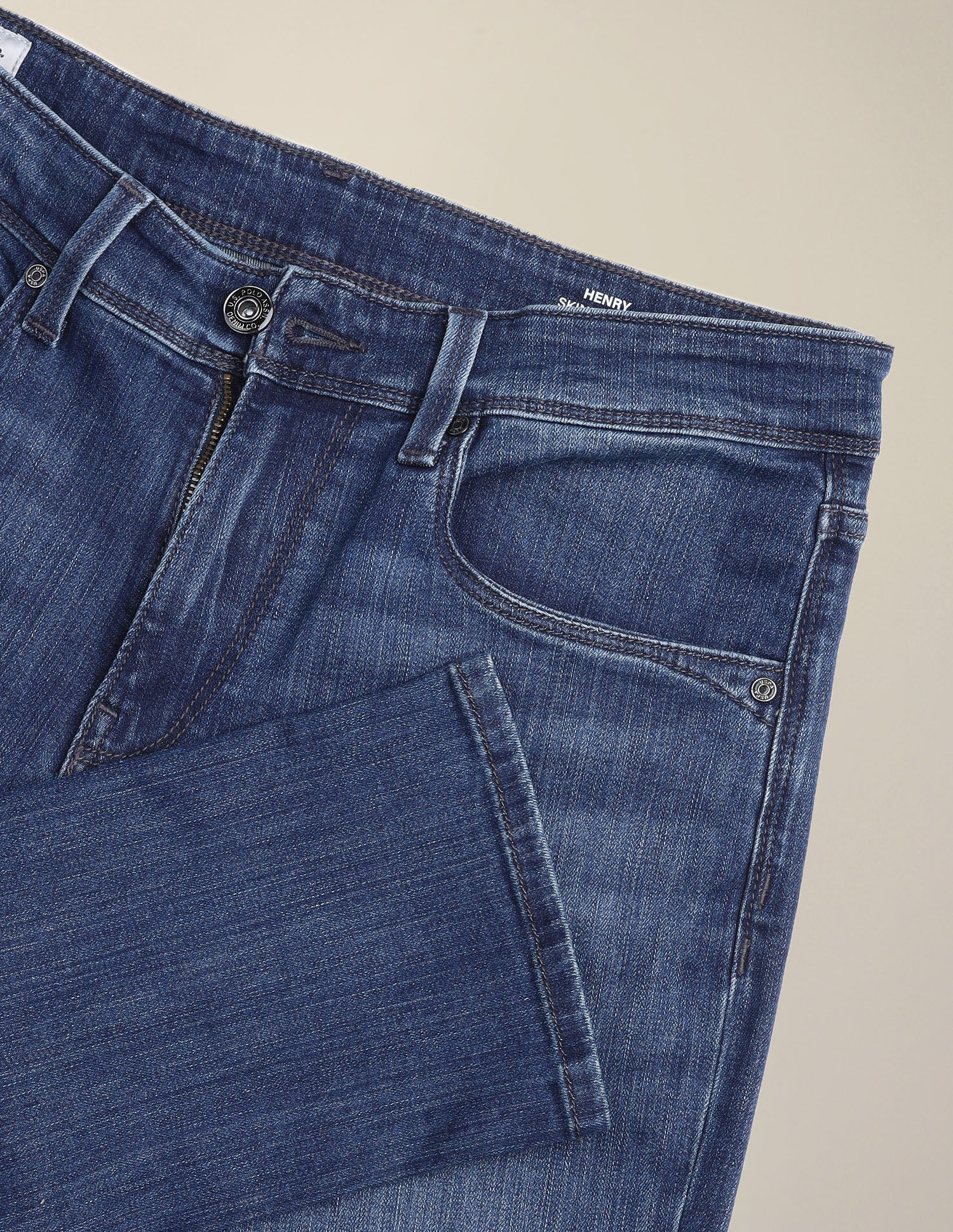 Henry Tapered Fit Blue Jeans Blue - U.S. Polo Assn. India | Large