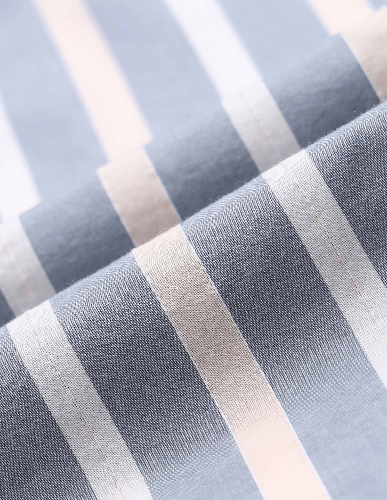Vertical Striped Pure Cotton Shirt Blue - U.S. Polo Assn. India | Large