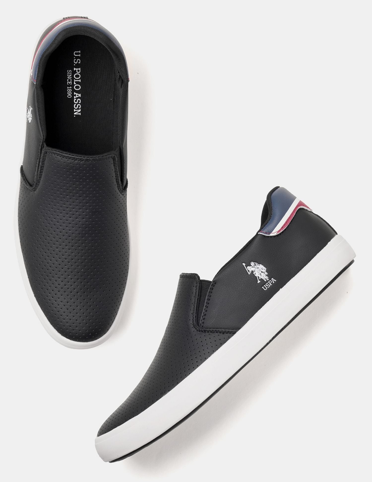 Men Campbell 3.0 Slip On Sneakers Black - U.S. POLO ASSN. | Large