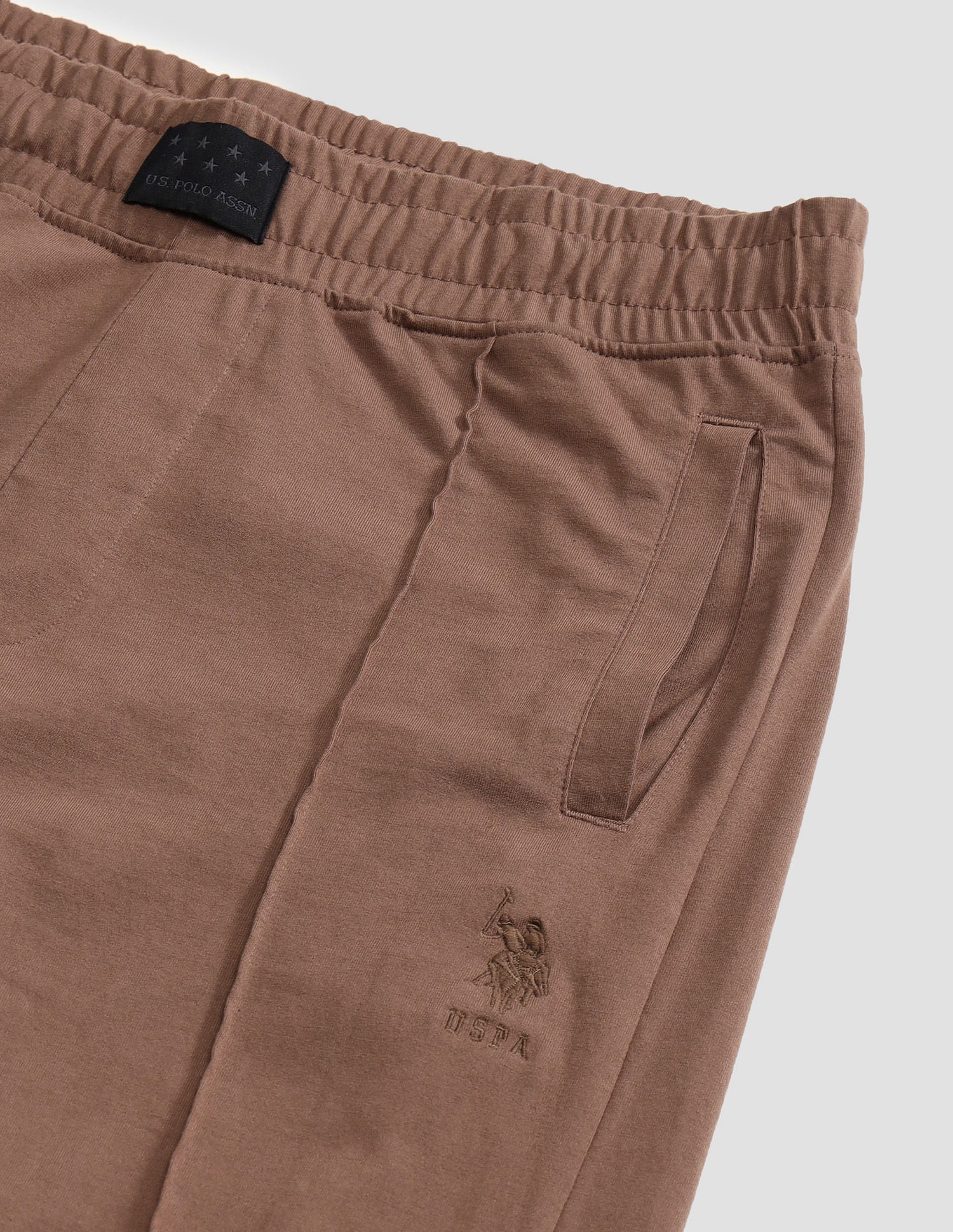 Solid Comfort Fit OJ006 Lounge Joggers - Pack Of 1 Beige - U.S. POLO ASSN. | Large