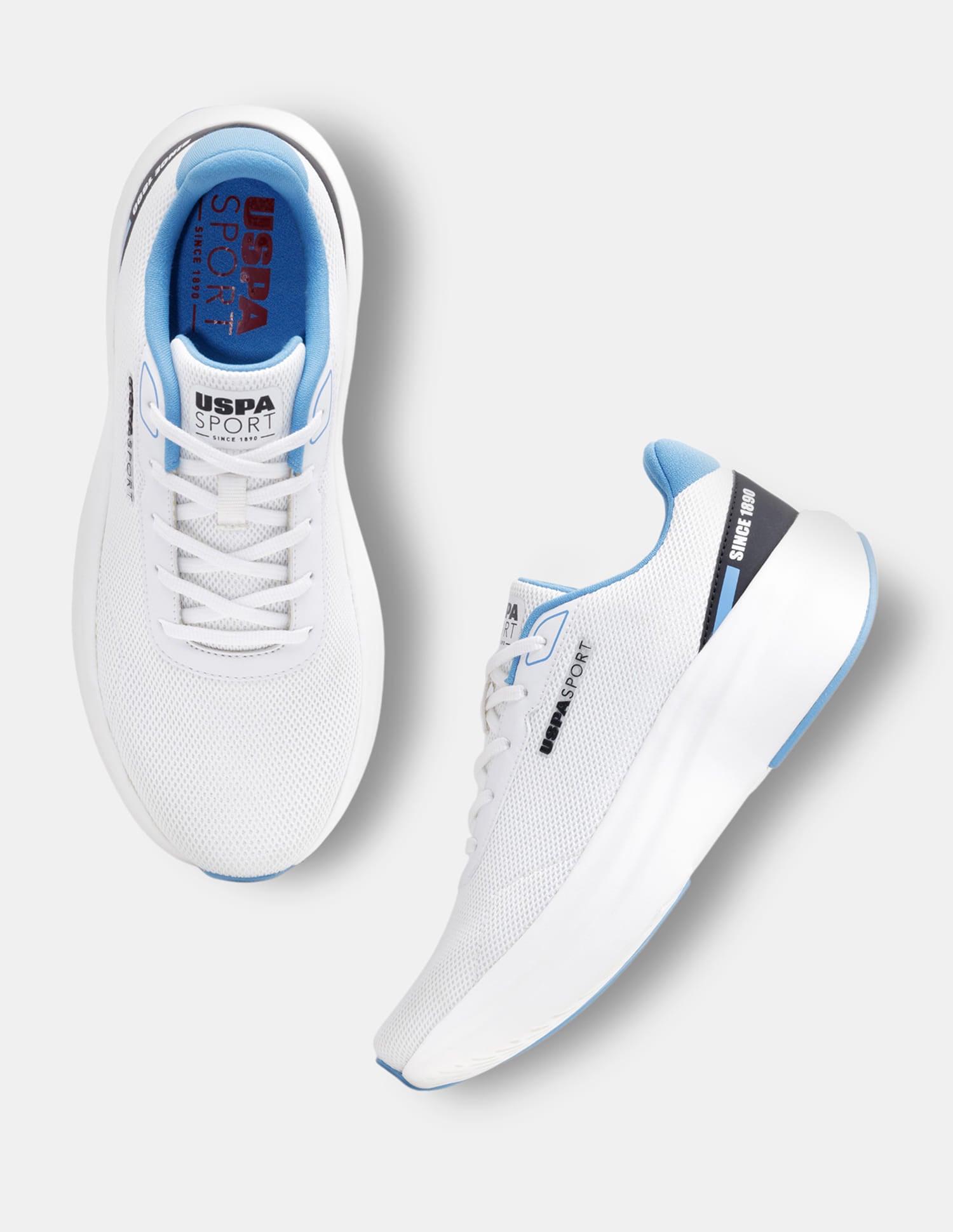 Men White Ryder Uspa Sport Sneakers