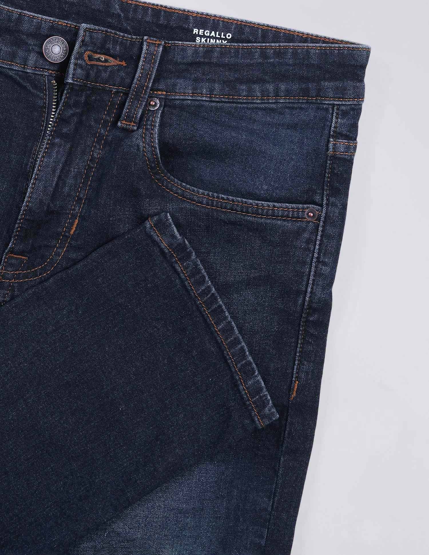 Regallo Skinny Fit Blue Jeans Dark Wash - U.S. Polo Assn. India | Large