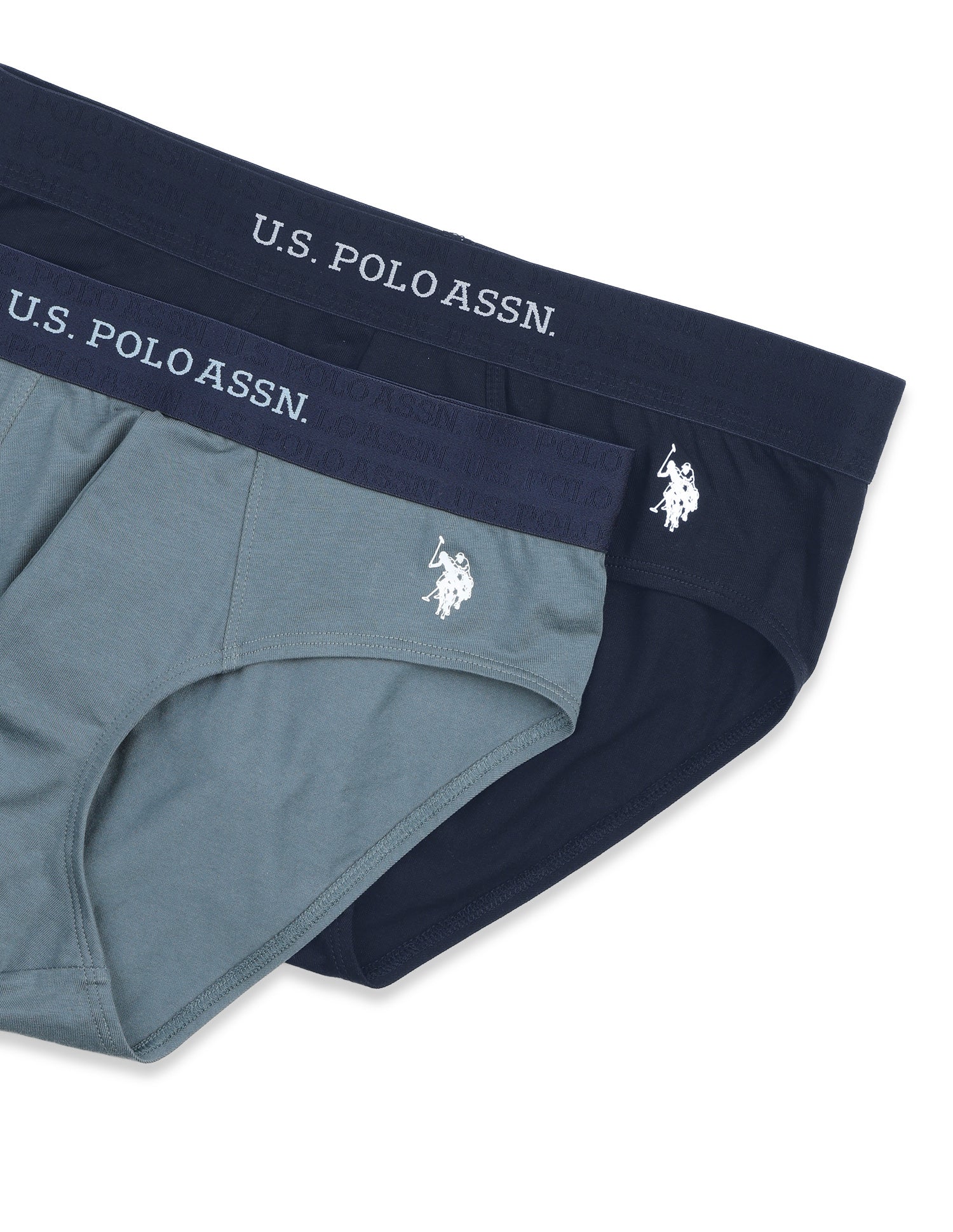 Antibacterial Dual Layered OEB21 Brief - Pack Of 2 Navy/Stromy Weather - U.S. Polo Assn. India | Large