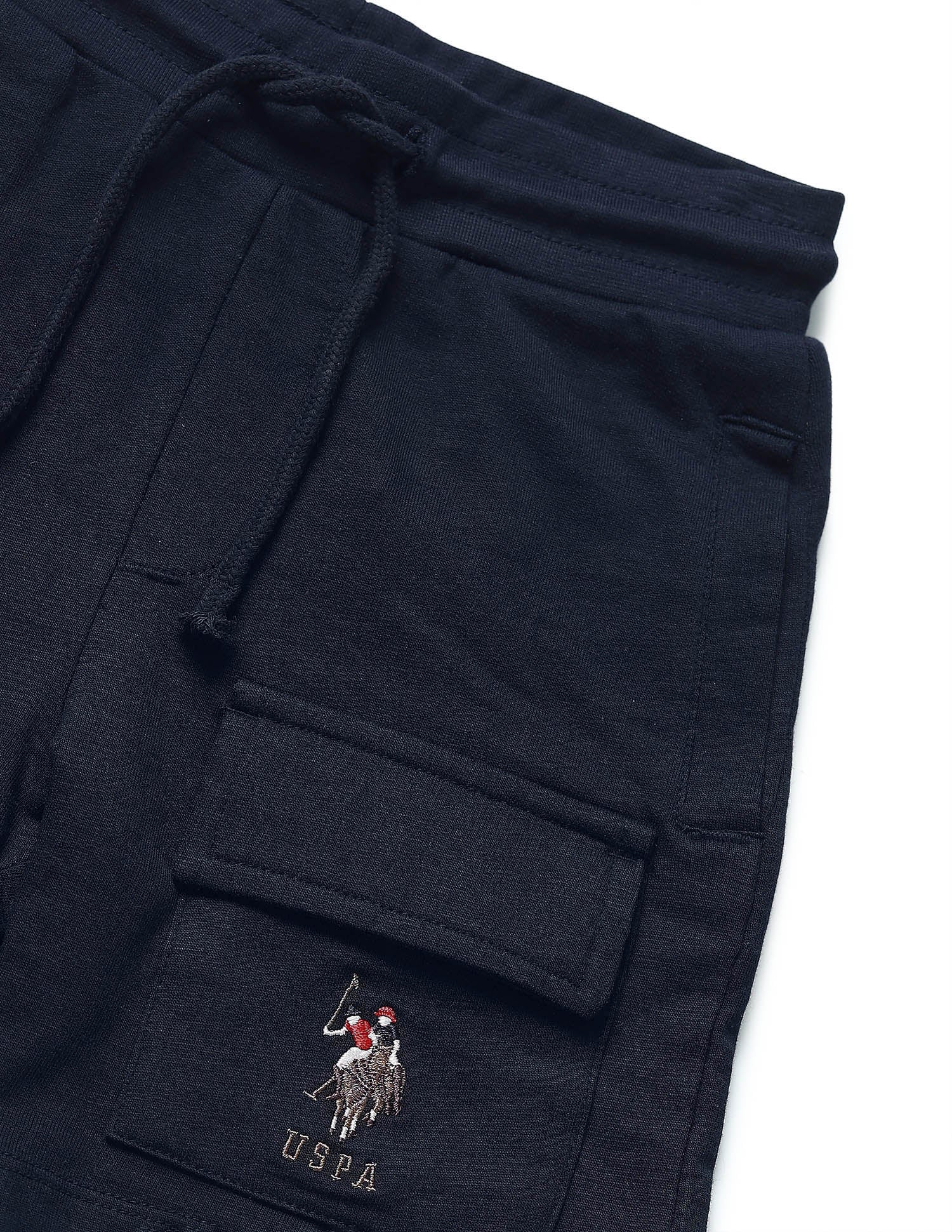 Mid rise Regular Fit Shorts Navy - U.S. Polo Assn. India | Large