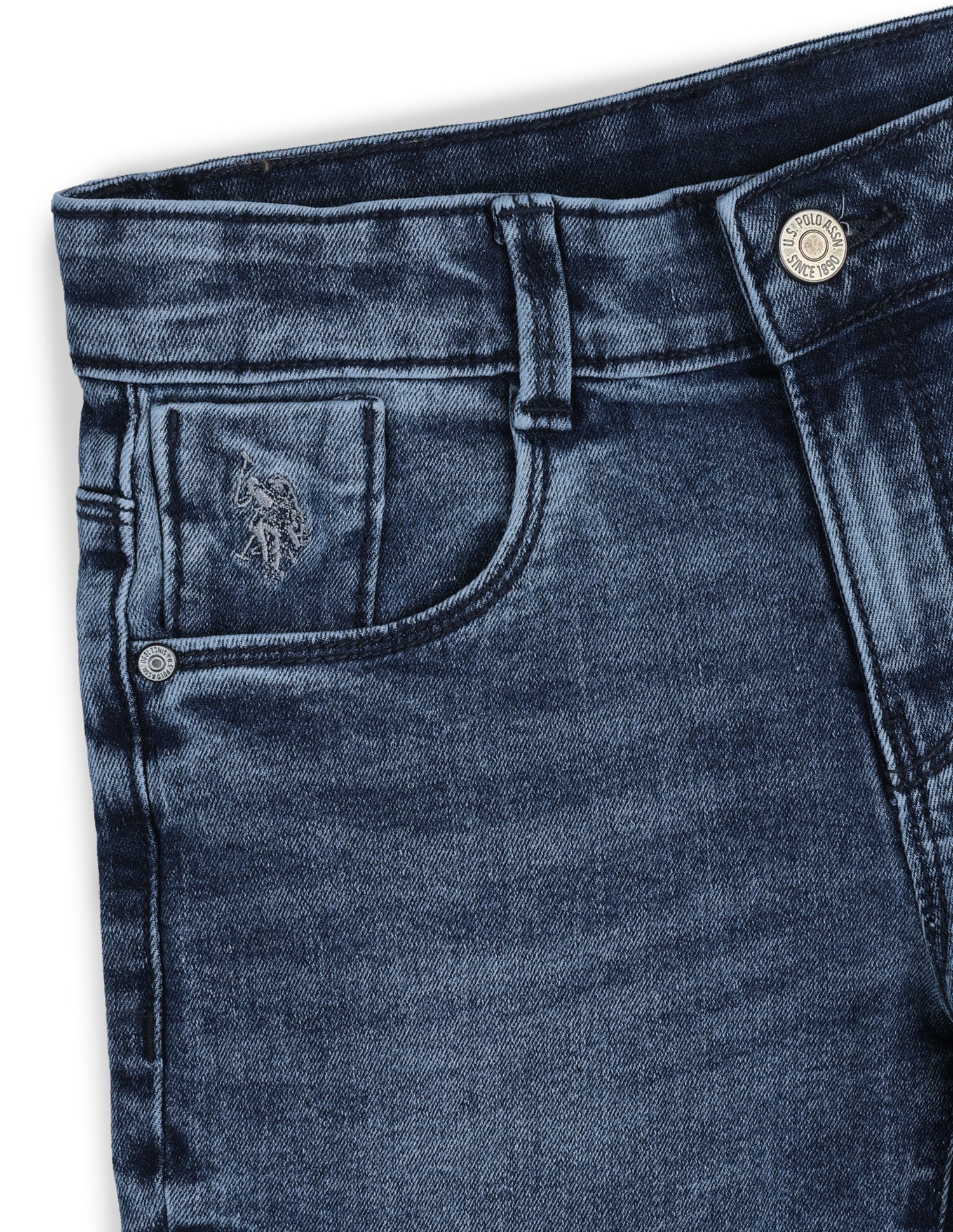 Mid Rise Slim Fit Jeans Blue - U.S. Polo Assn. India | Large