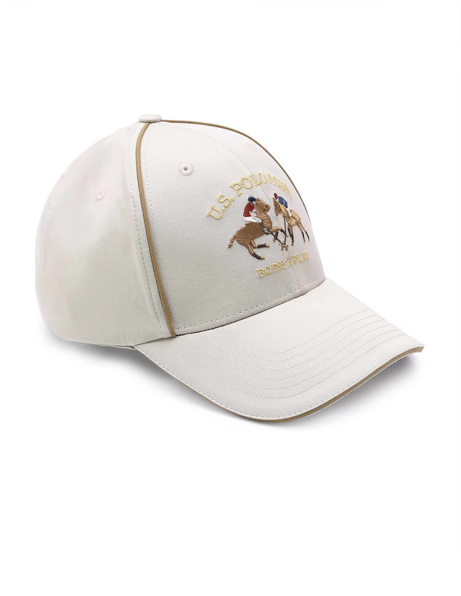 Brand Embroidered Twill Cap Beige - U.S. Polo Assn. India | Large
