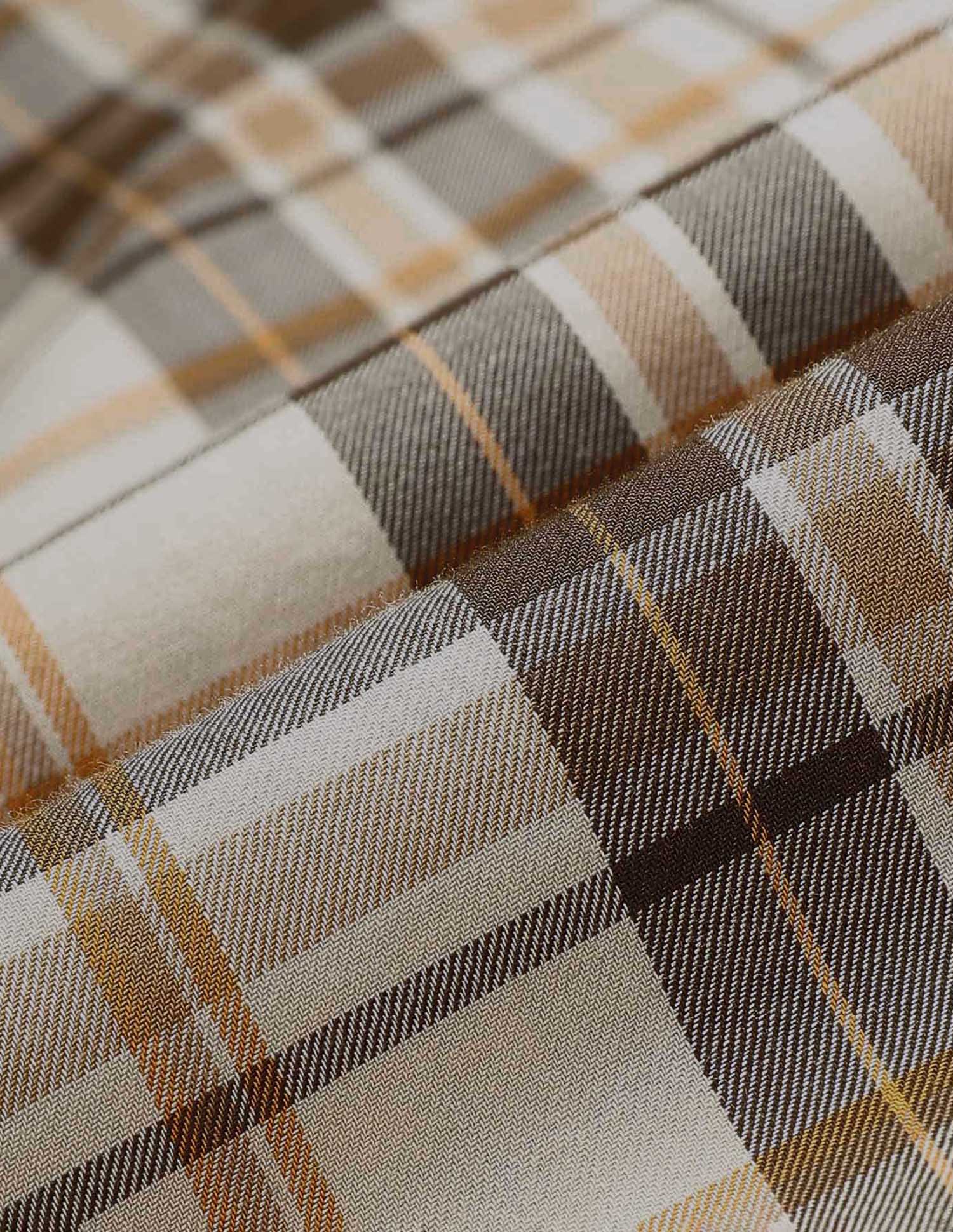 Tailored Fit Tartan Checked Shirt Light Brown - U.S. POLO ASSN. | Large