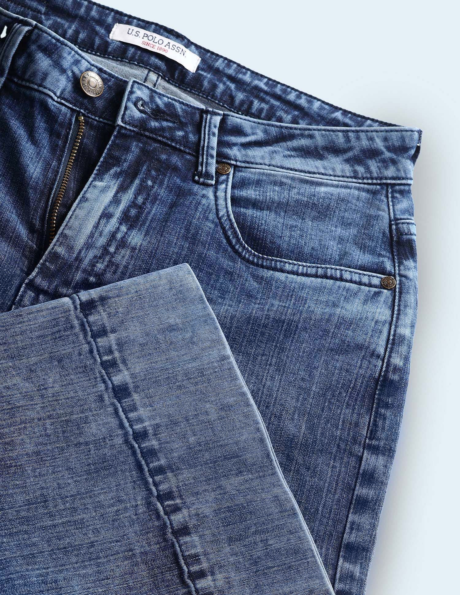 Wide Leg Fit Blue Jeans Blue - U.S. Polo Assn. India | Large