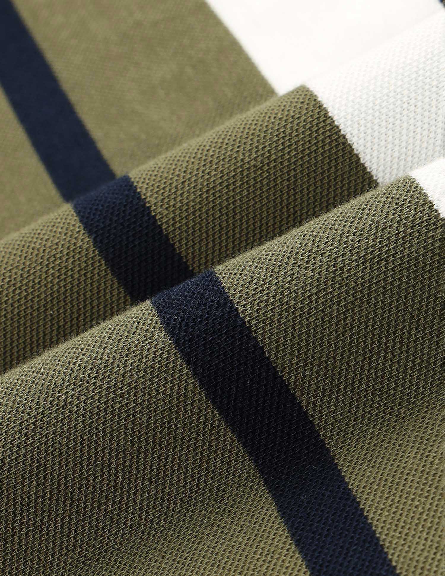 Vertical Striped Classic Polo Shirt Olive - U.S. Polo Assn. India | Large