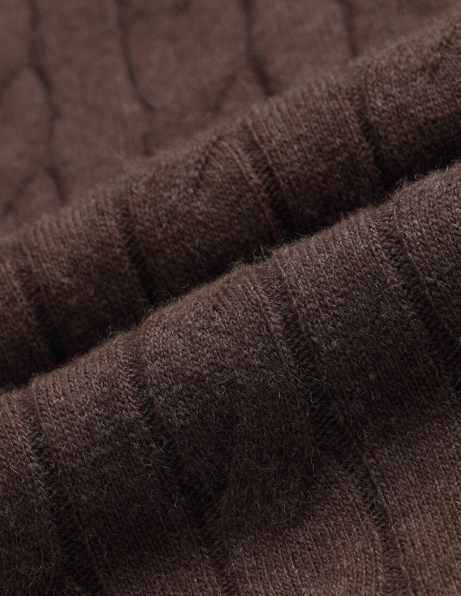 Cable Patterned Knit Regular Fit Sweater Brown - U.S. POLO ASSN. | Large