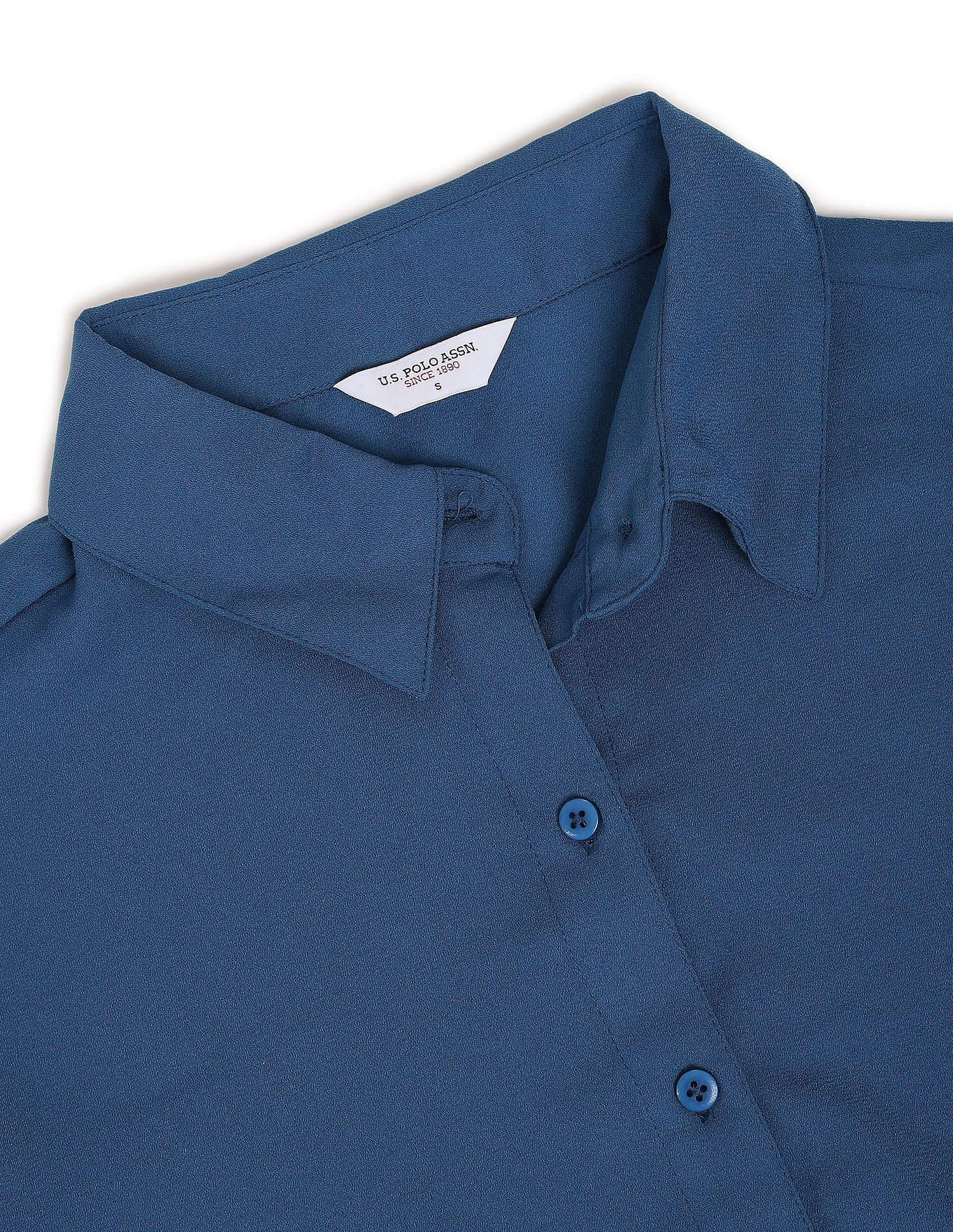 Long Sleeve Solid Top Blue - U.S. POLO ASSN. | Large