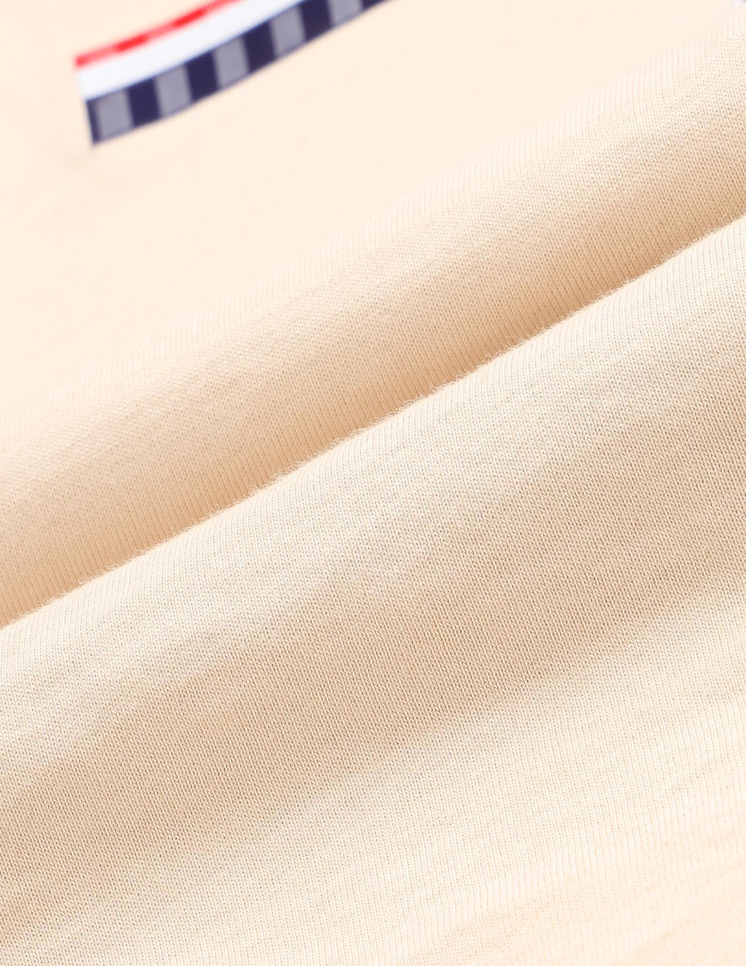 Boys Brand Embossed Pure Cotton T Shirt Beige - U.S. POLO ASSN. | Large