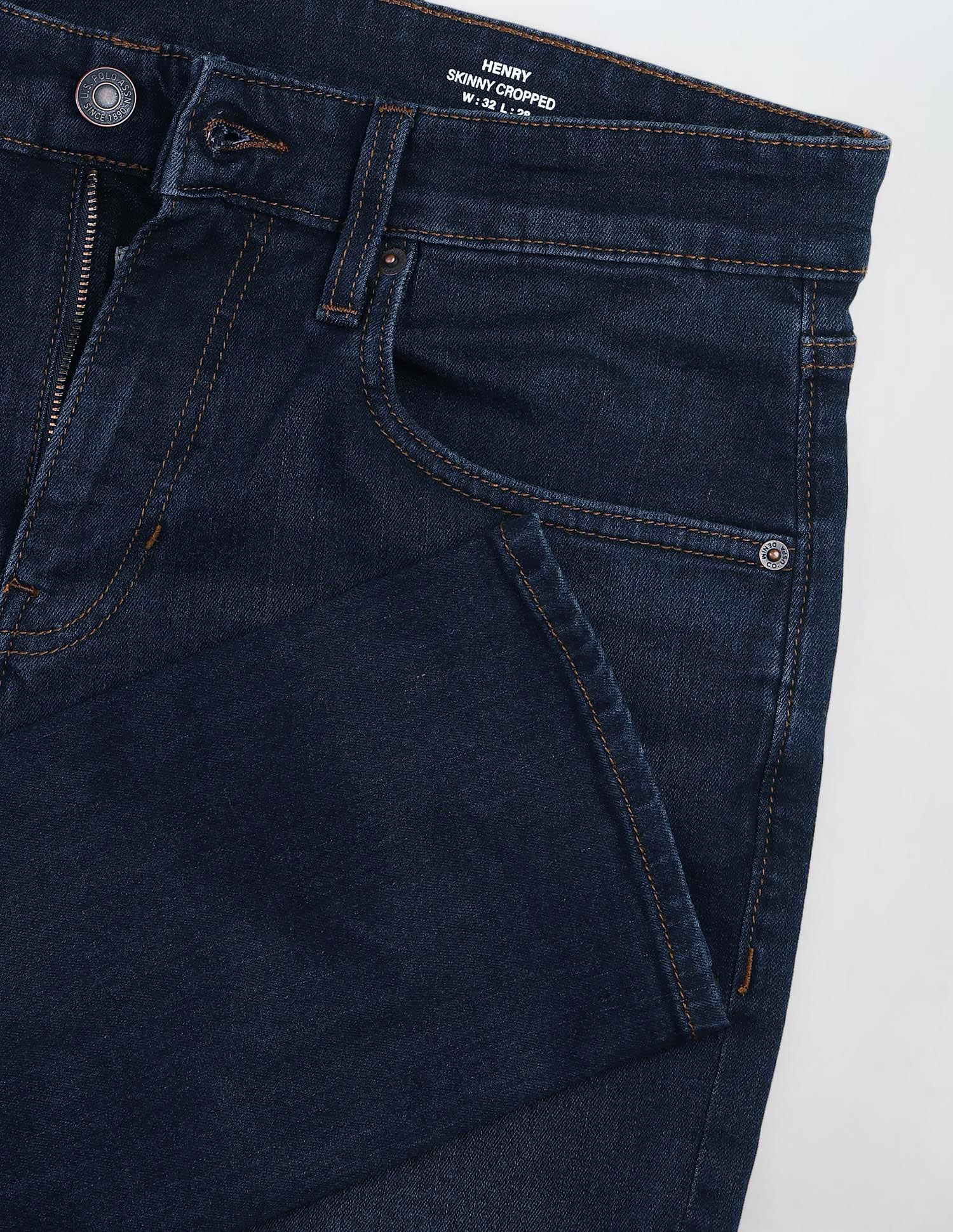 Henry Tapered Fit Blue Jeans Med Blue - U.S. POLO ASSN. | Large