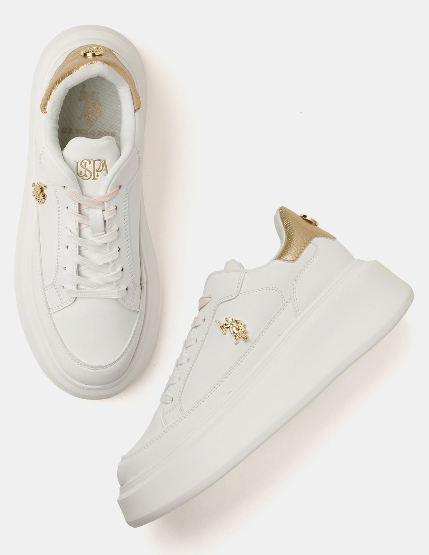 Women Eleanor 3.0 Low Top Sneakers Off White - U.S. POLO ASSN. | Large