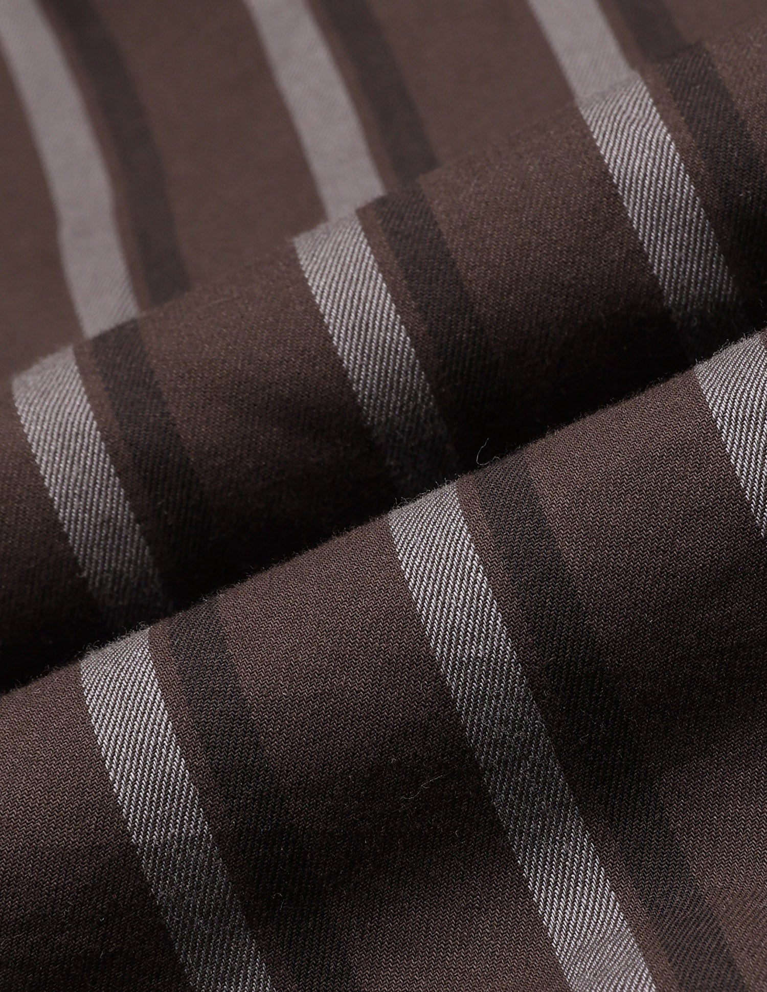 Vertical Striped Twill Shirt Dark Brown - U.S. Polo Assn. India | Large