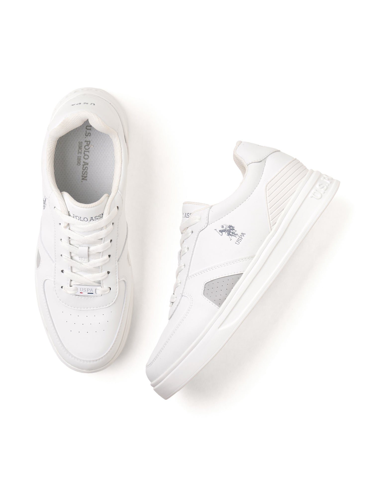 Men Nebo Colourblocked Sneakers White - U.S. Polo Assn. India | Large